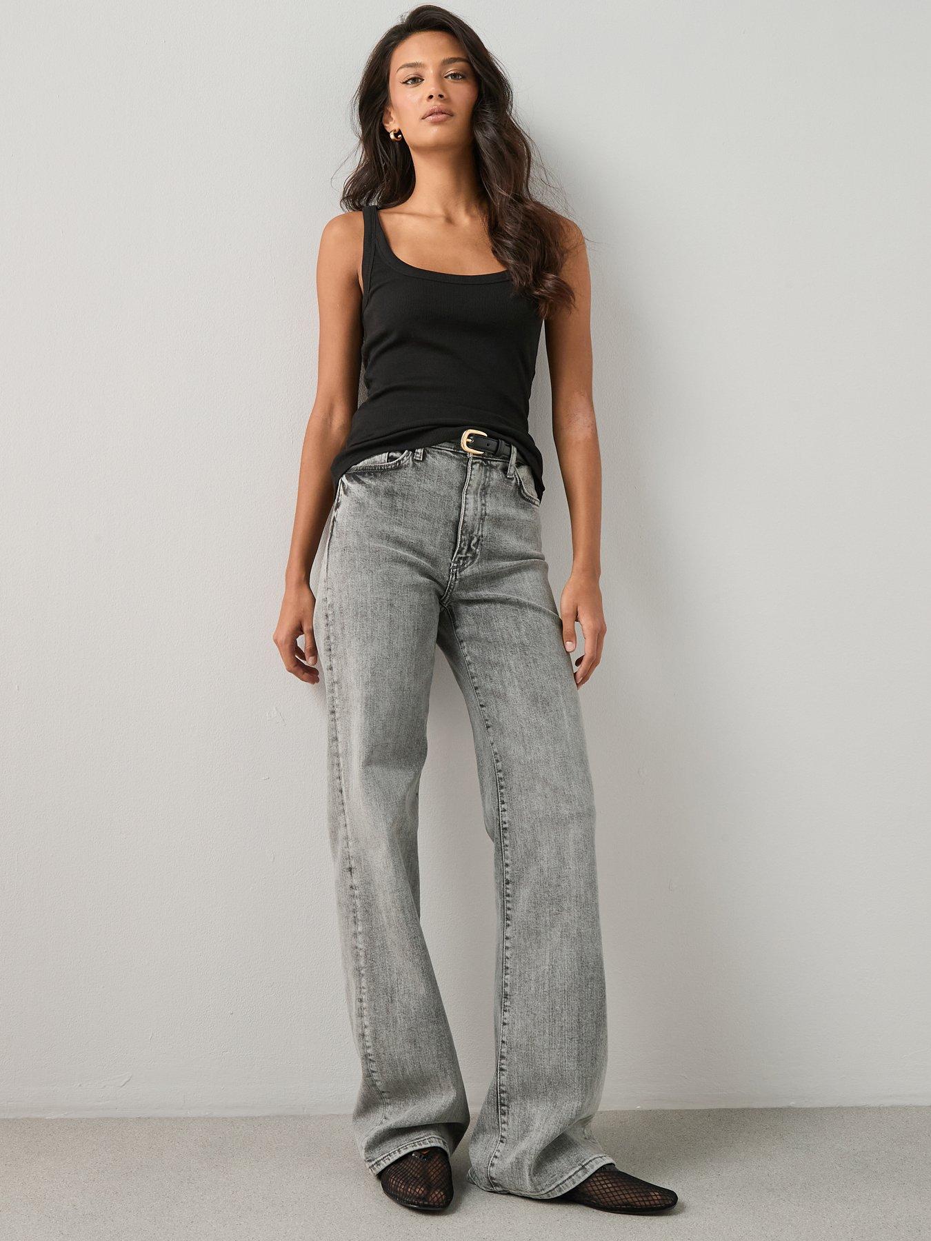 Image 6 of 6 of The Very Collection Essential Rib Scoop Vest - Black