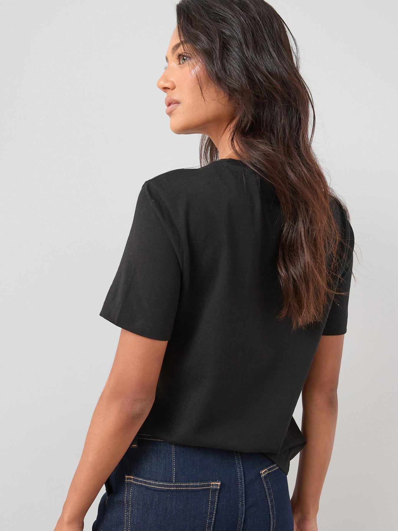 Image 2 of 6 of The Very Collection Essential Crew Neck T-shirt - Black