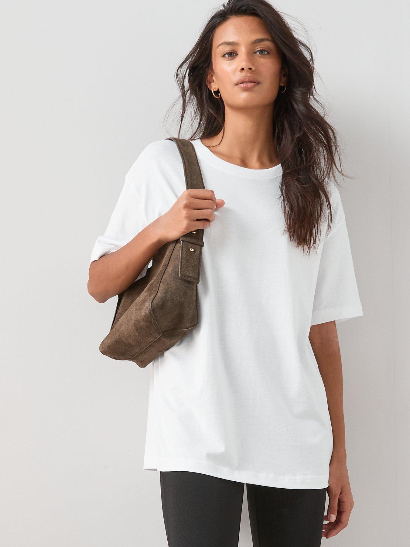 Image 5 of 6 of The Very Collection Essential Oversized T-Shirt - White