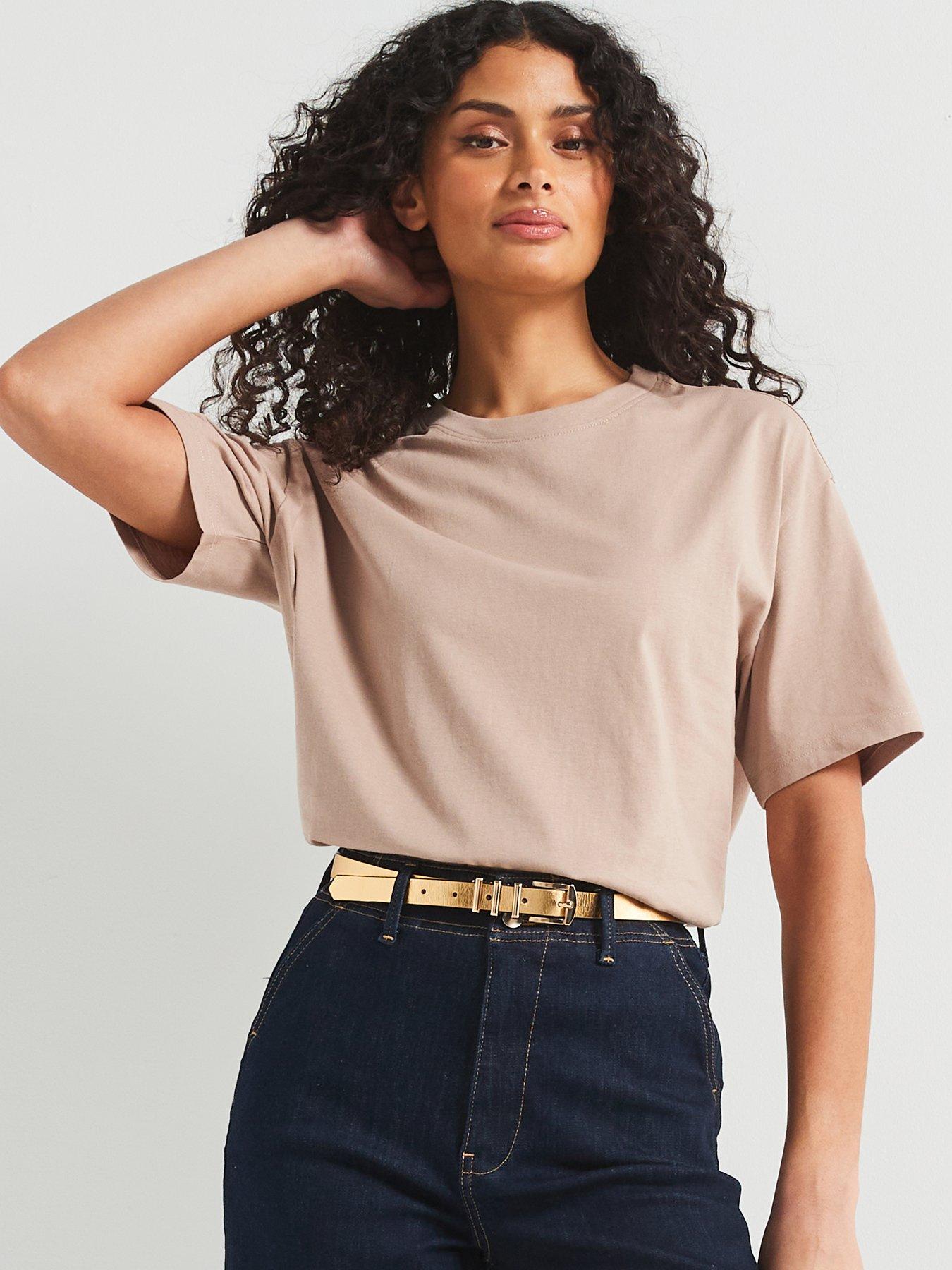 v-by-very-essential-oversized-t-shirt-brown