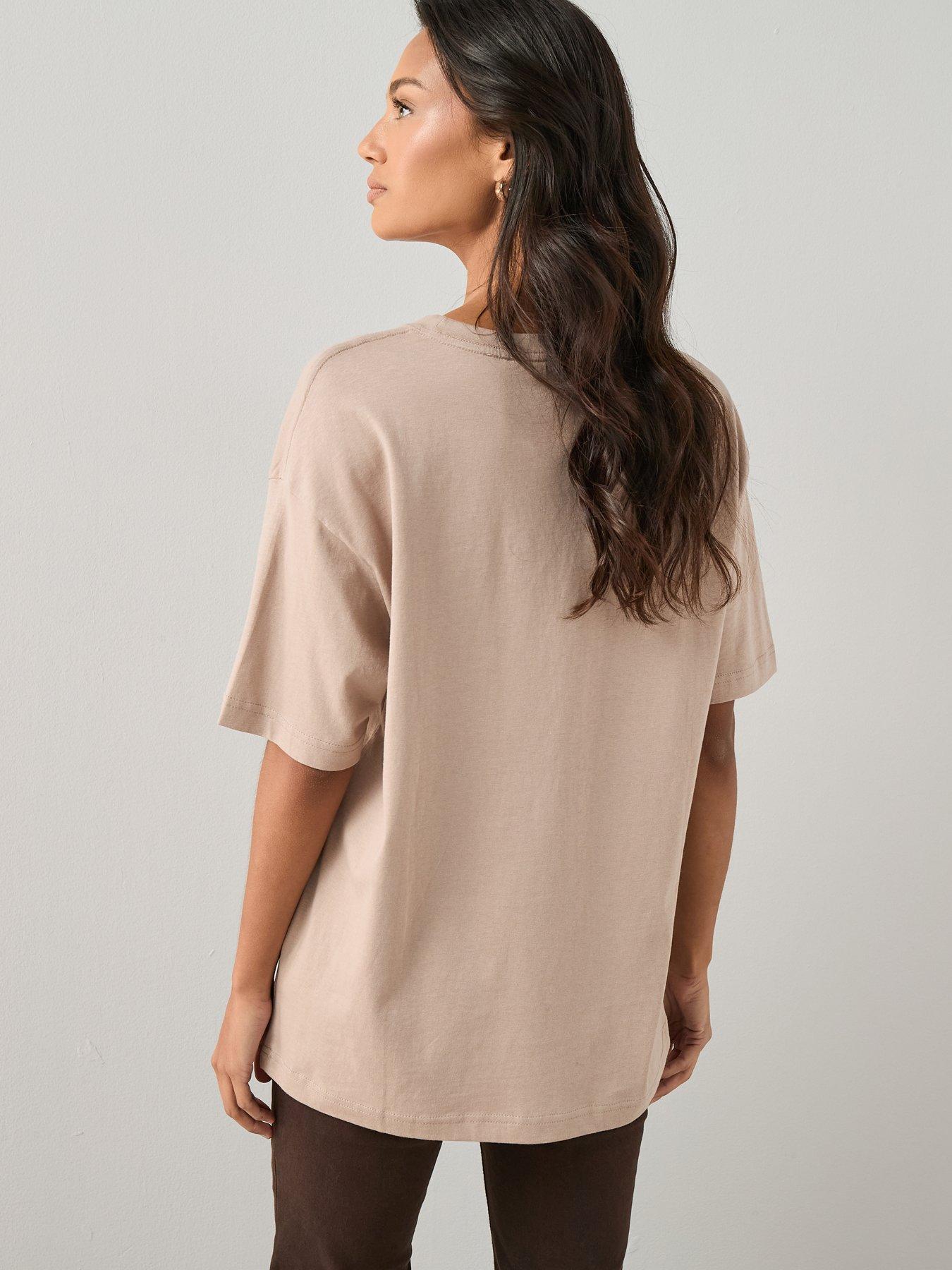 Image 2 of 6 of The Very Collection Essential Oversized T-Shirt - Brown