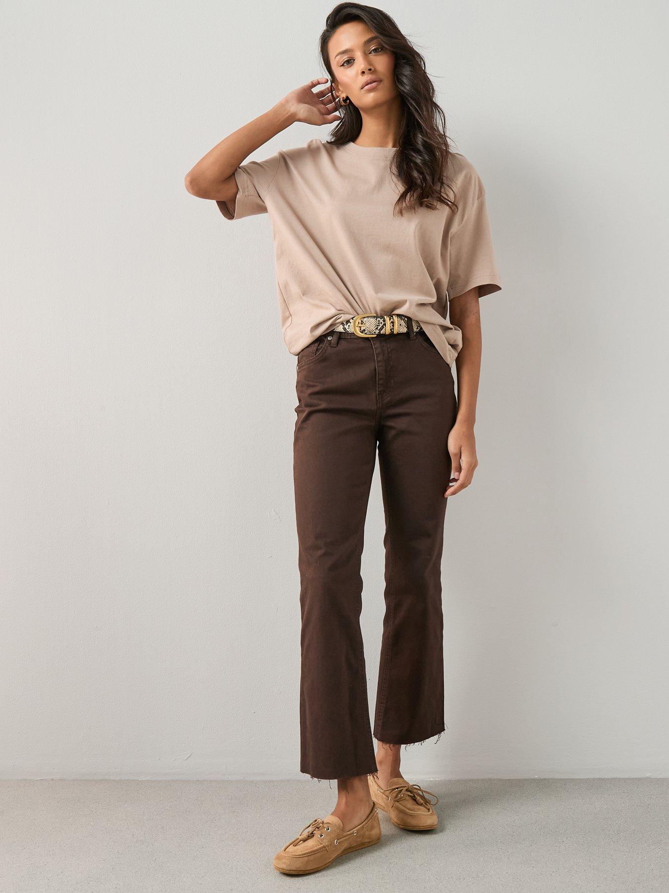 Image 6 of 6 of The Very Collection Essential Oversized T-Shirt - Brown