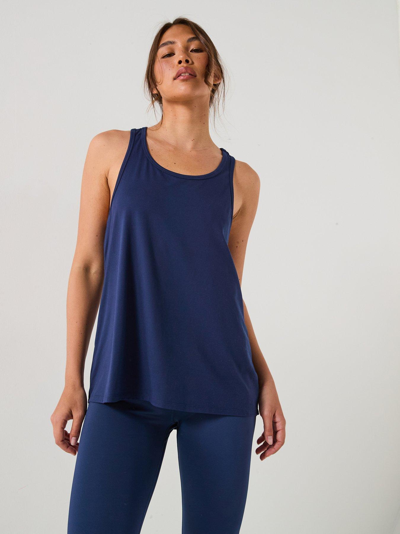 Image of V by Very Oversize Sports Vest - Blue