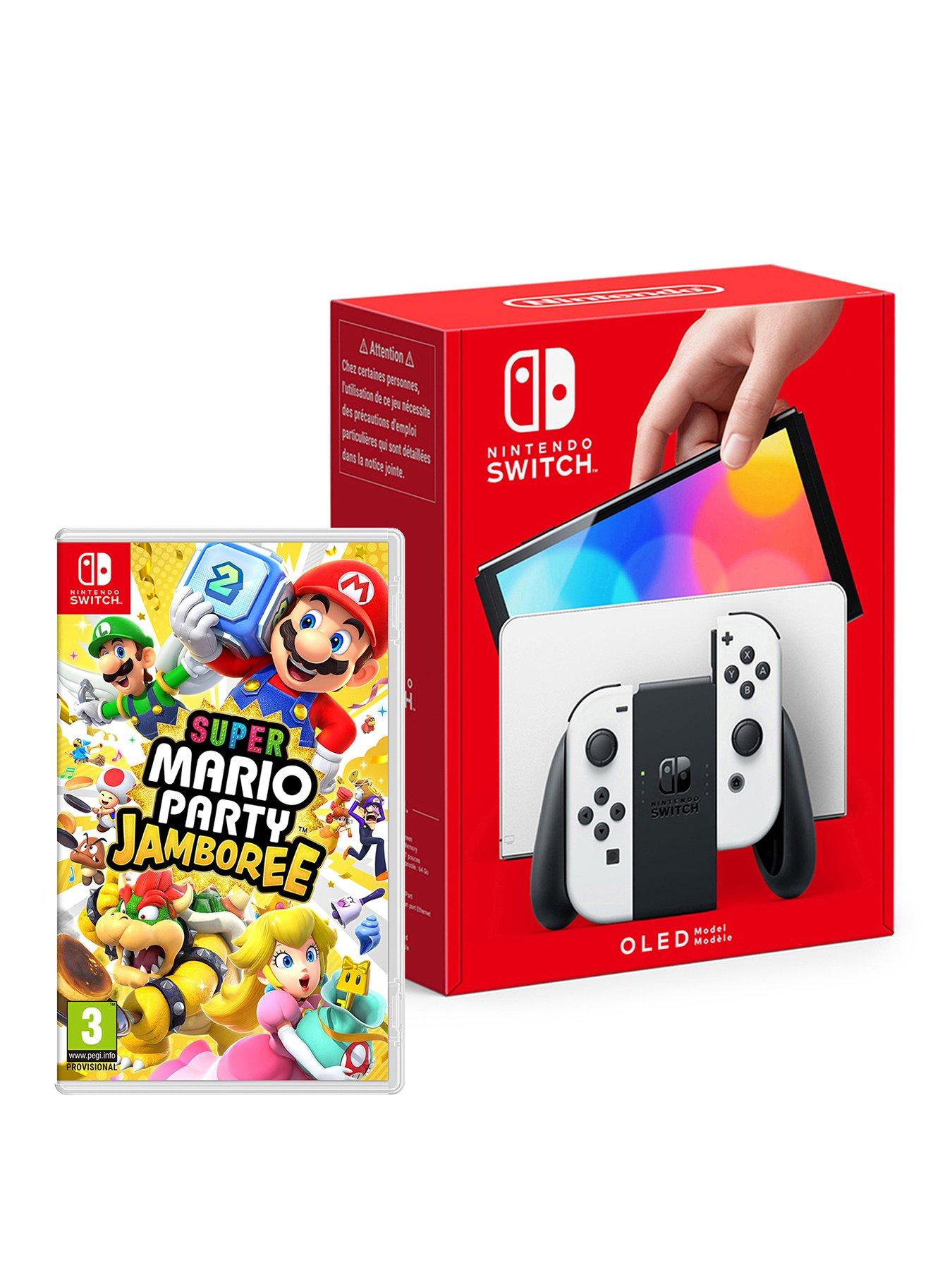 Image 1 of 8 of Nintendo Switch OLED Console - White&nbsp;+ Super Mario Party Jamboree