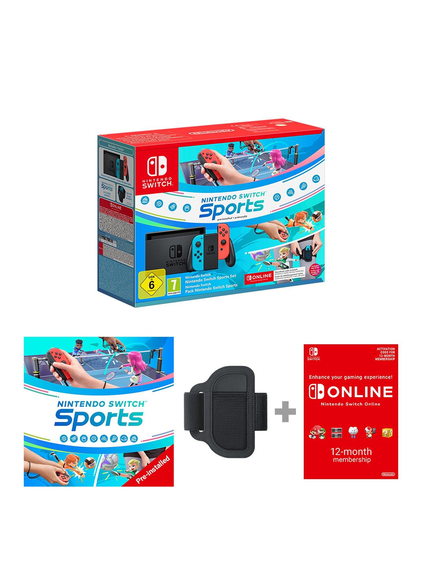 Image 1 of 7 of Nintendo Switch Switch HW (Neon Red/Neon Blue) Switch Sports set + 12 Months NSO