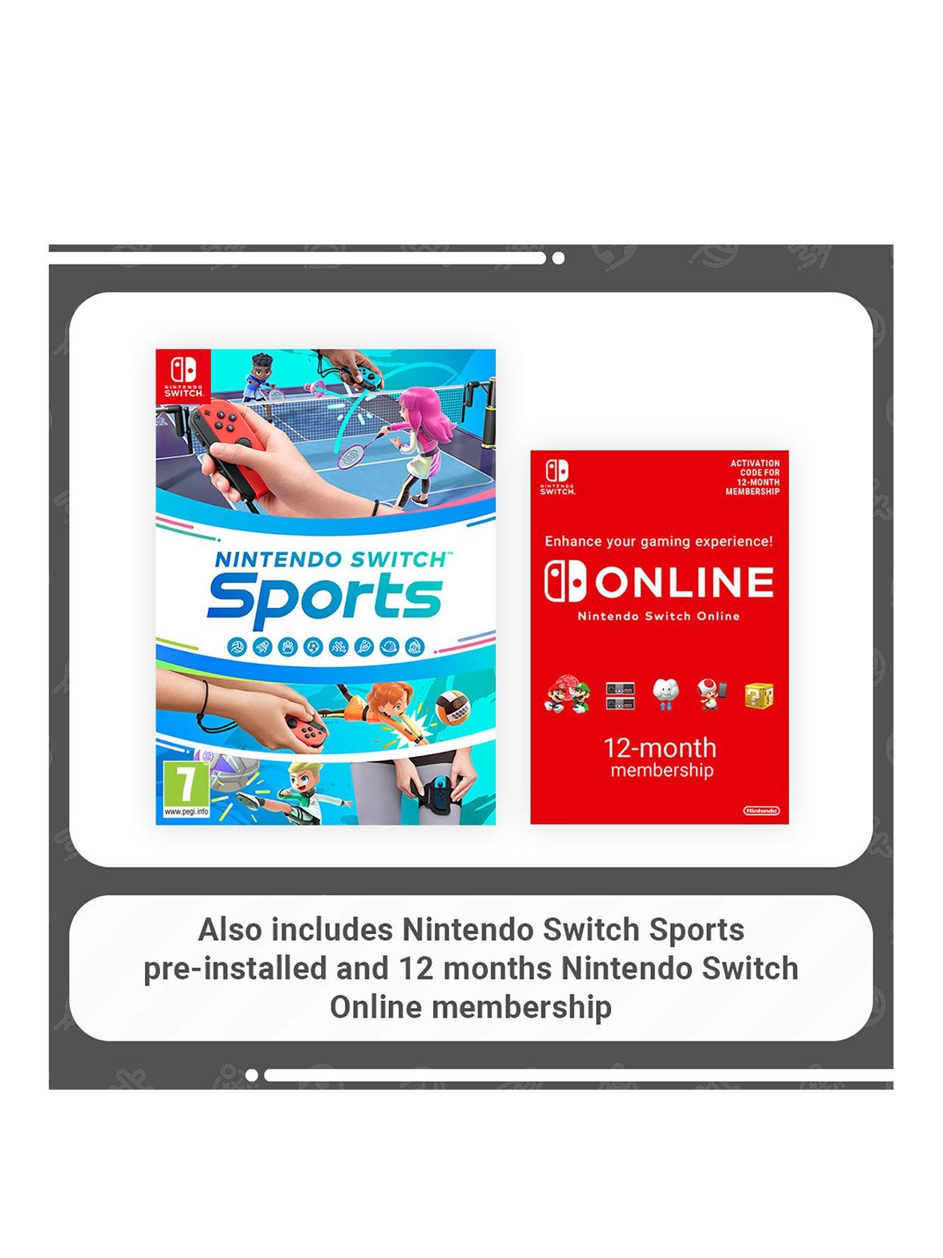 Image 3 of 7 of Nintendo Switch Switch HW (Neon Red/Neon Blue) Switch Sports set + 12 Months NSO