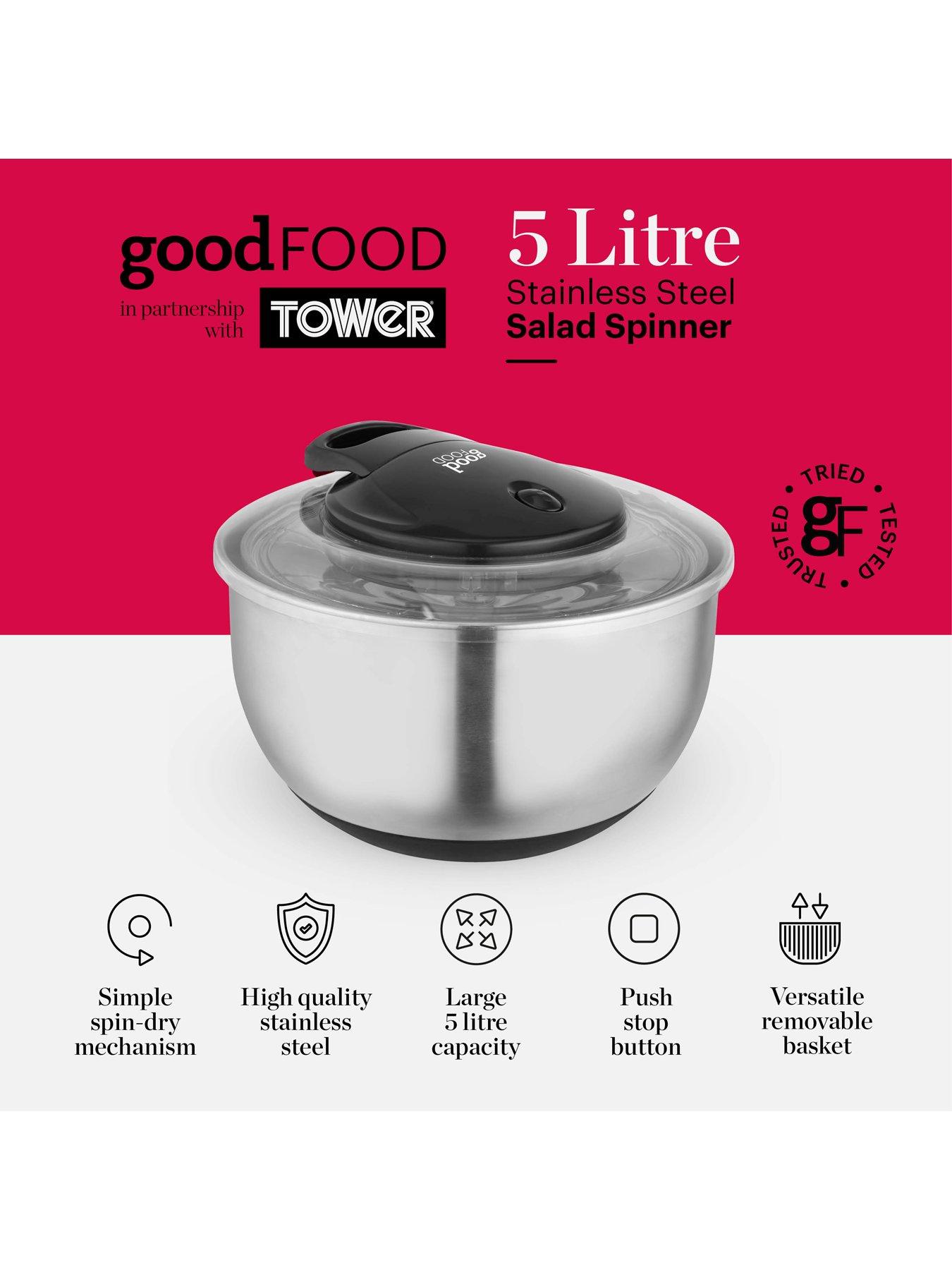 good-food-salad-spinner-with-removable-basket-easy-pull-cord-stop-button-and-non-slip-base-5-litre-stainless-steelback