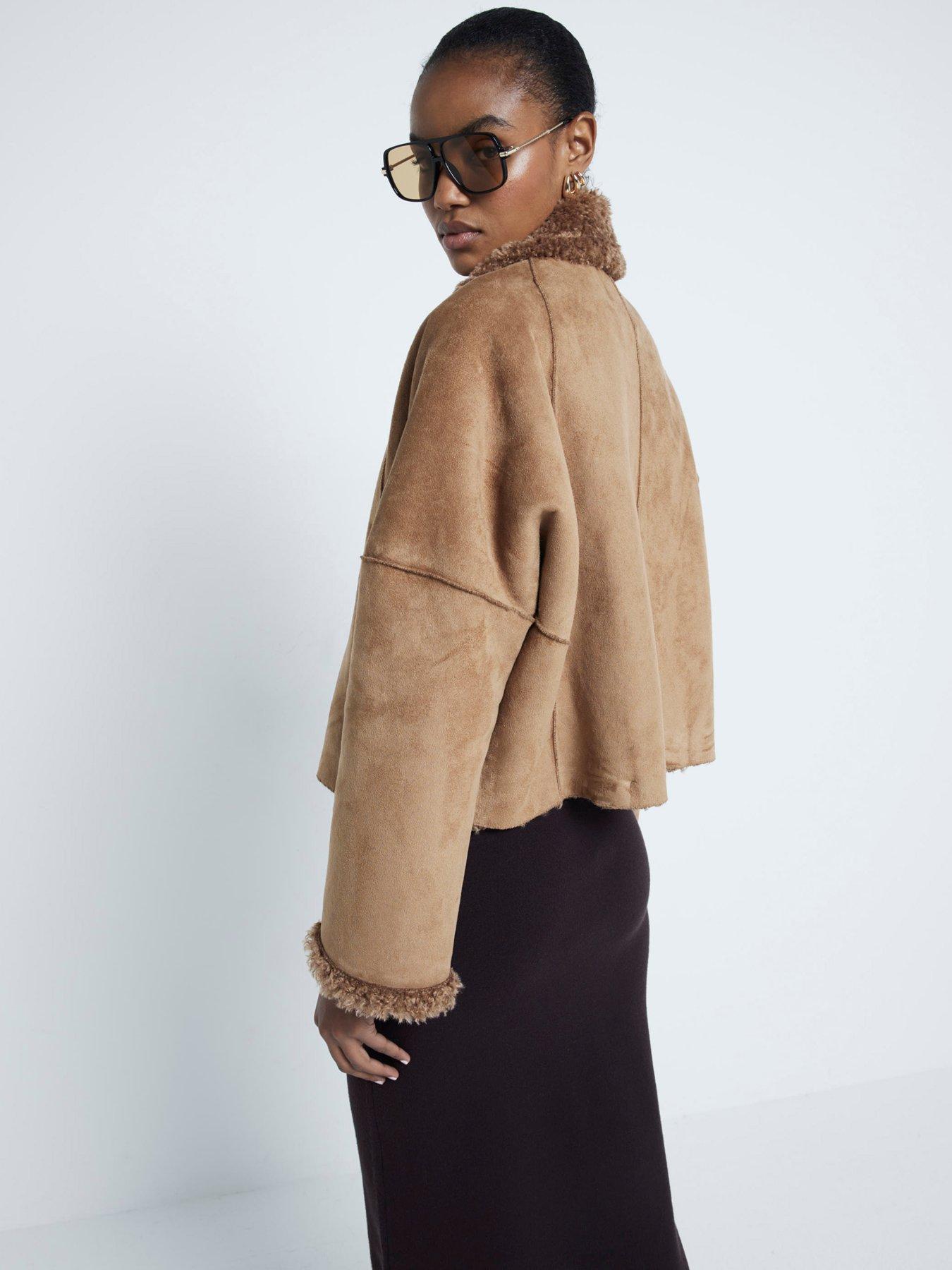 river-island-shearling-trim-jacket-brownstillFront