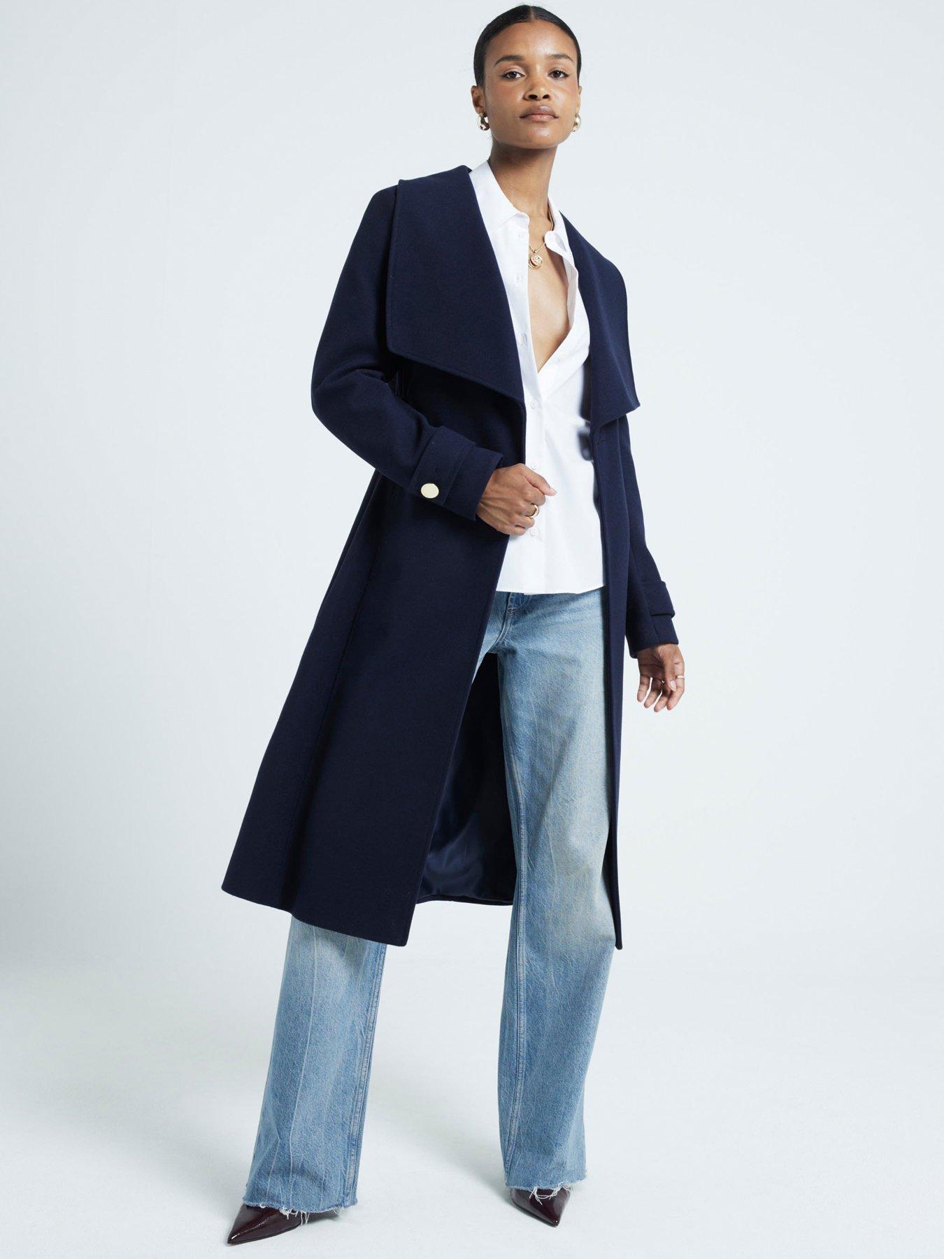 river-island-faux-wool-belted-wrap-coat-navy