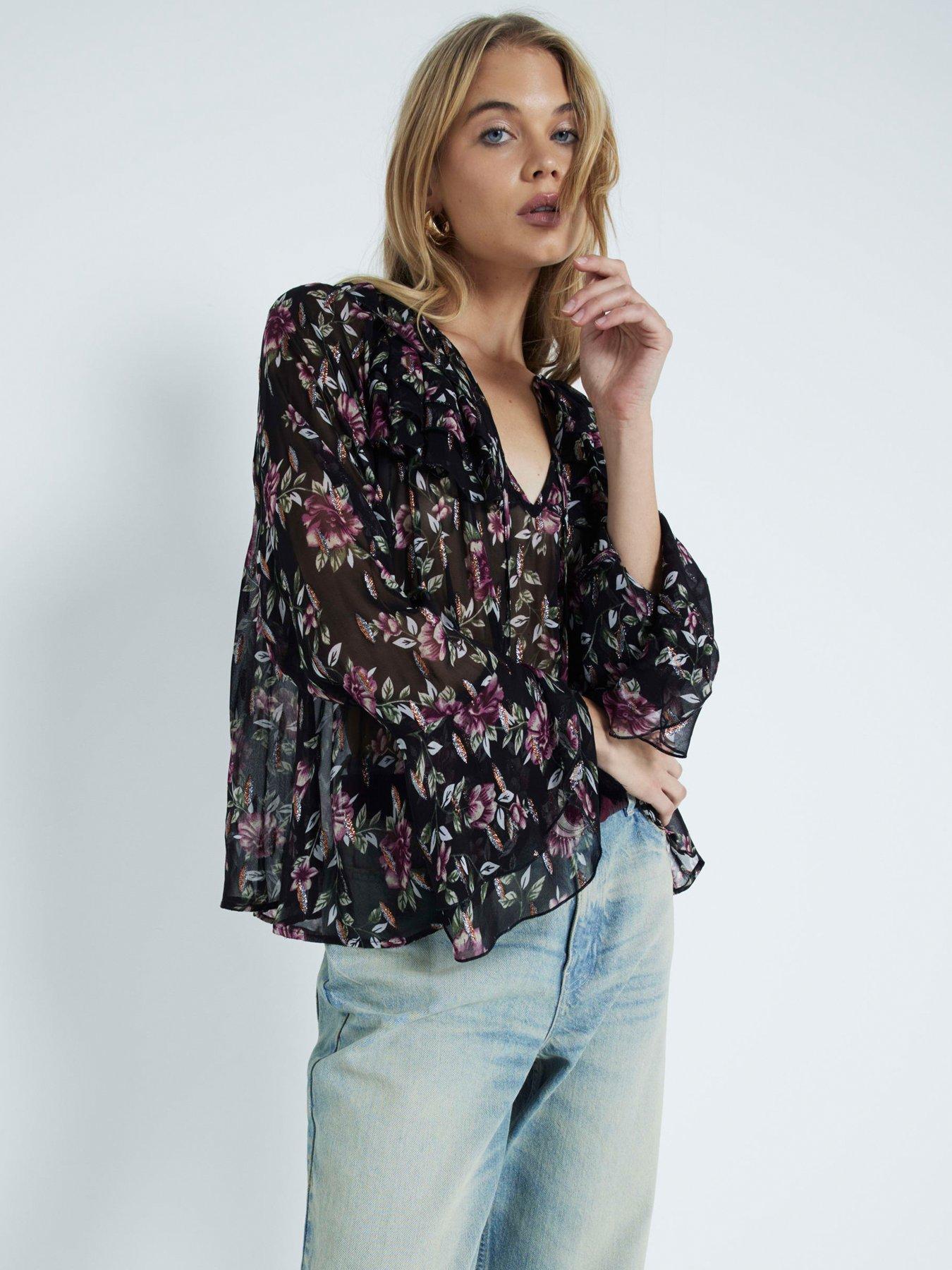 river-island-ruffle-floral-blouse-black