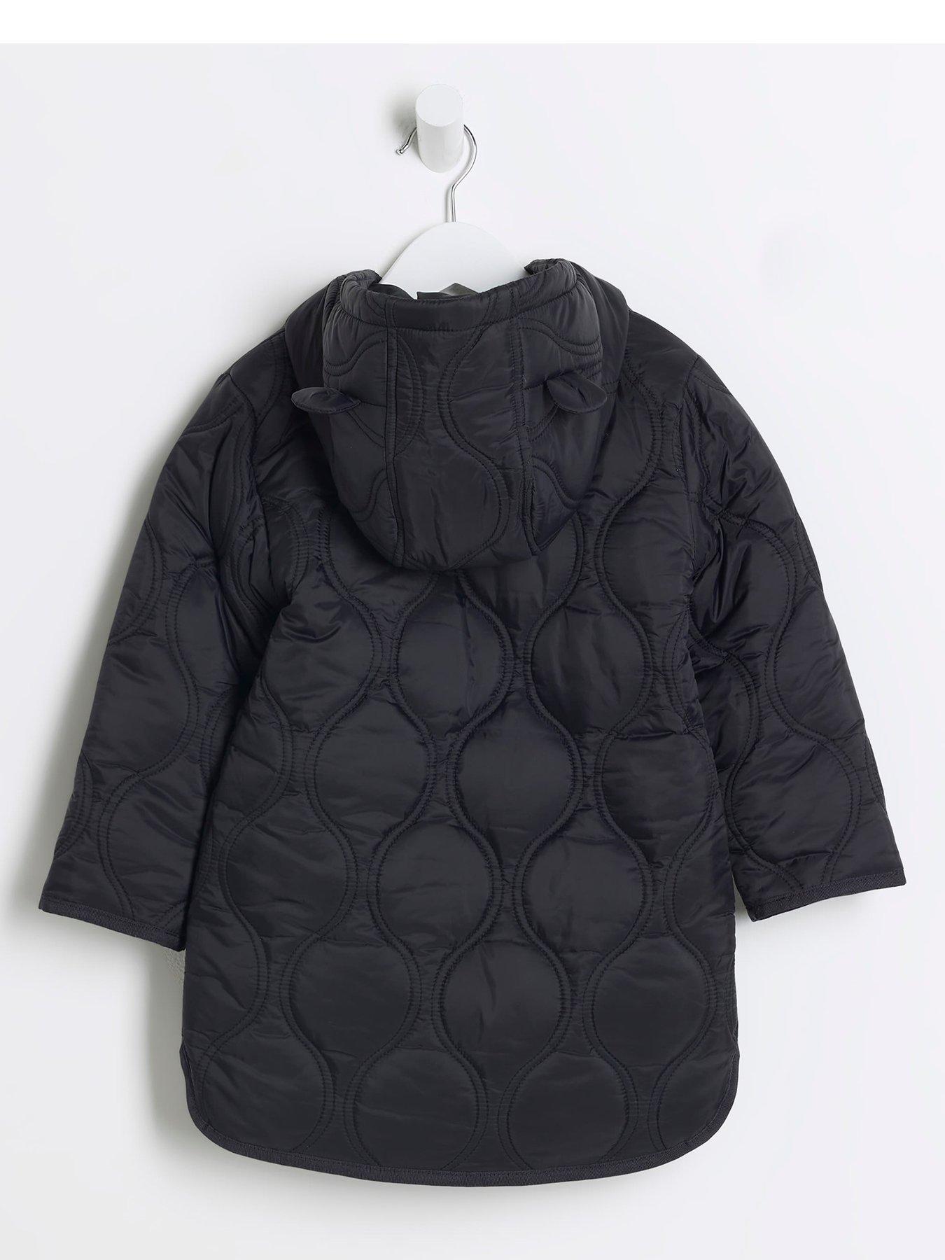 River Island Mini Mini Girl Hooded Padded Jacket Black Very Ireland