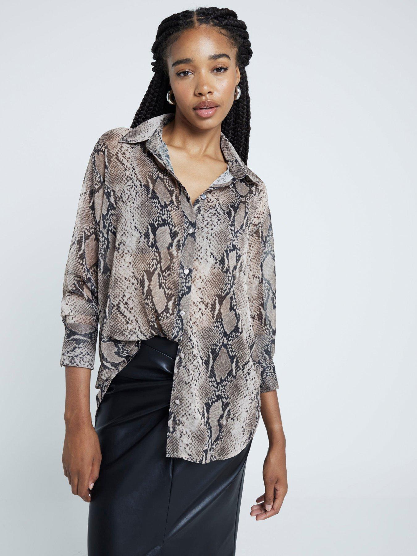 river-island-snake-print-shirt-beige