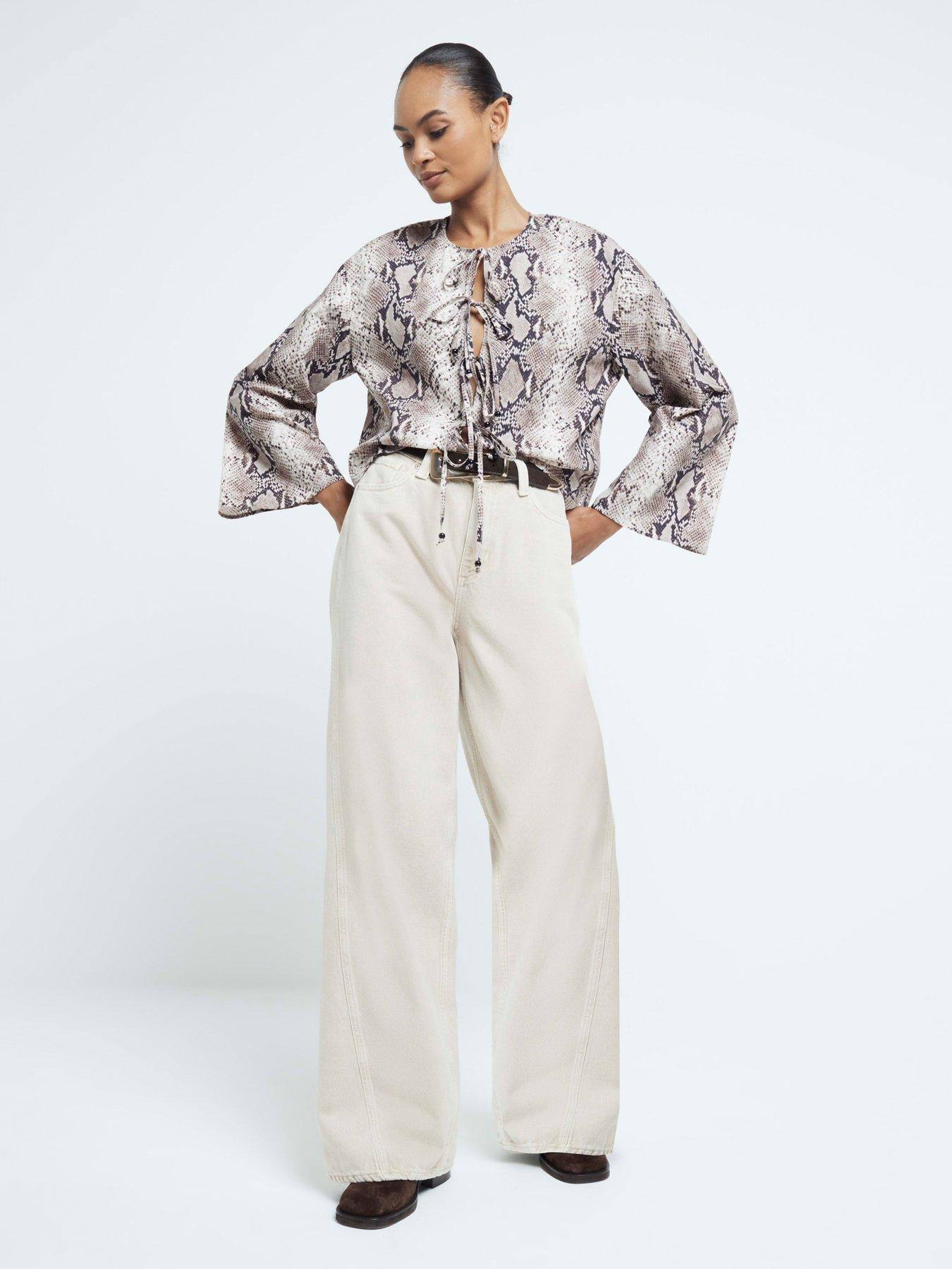 river-island-poplin-snake-tie-front-top-brownback