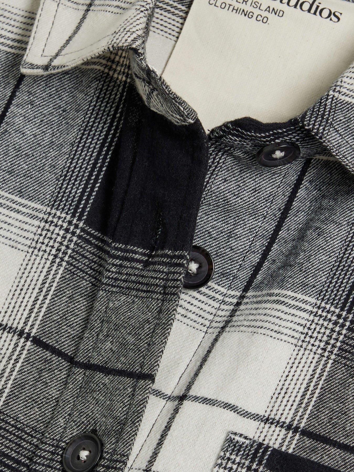 river-island-check-longline-shirt-blackdetail