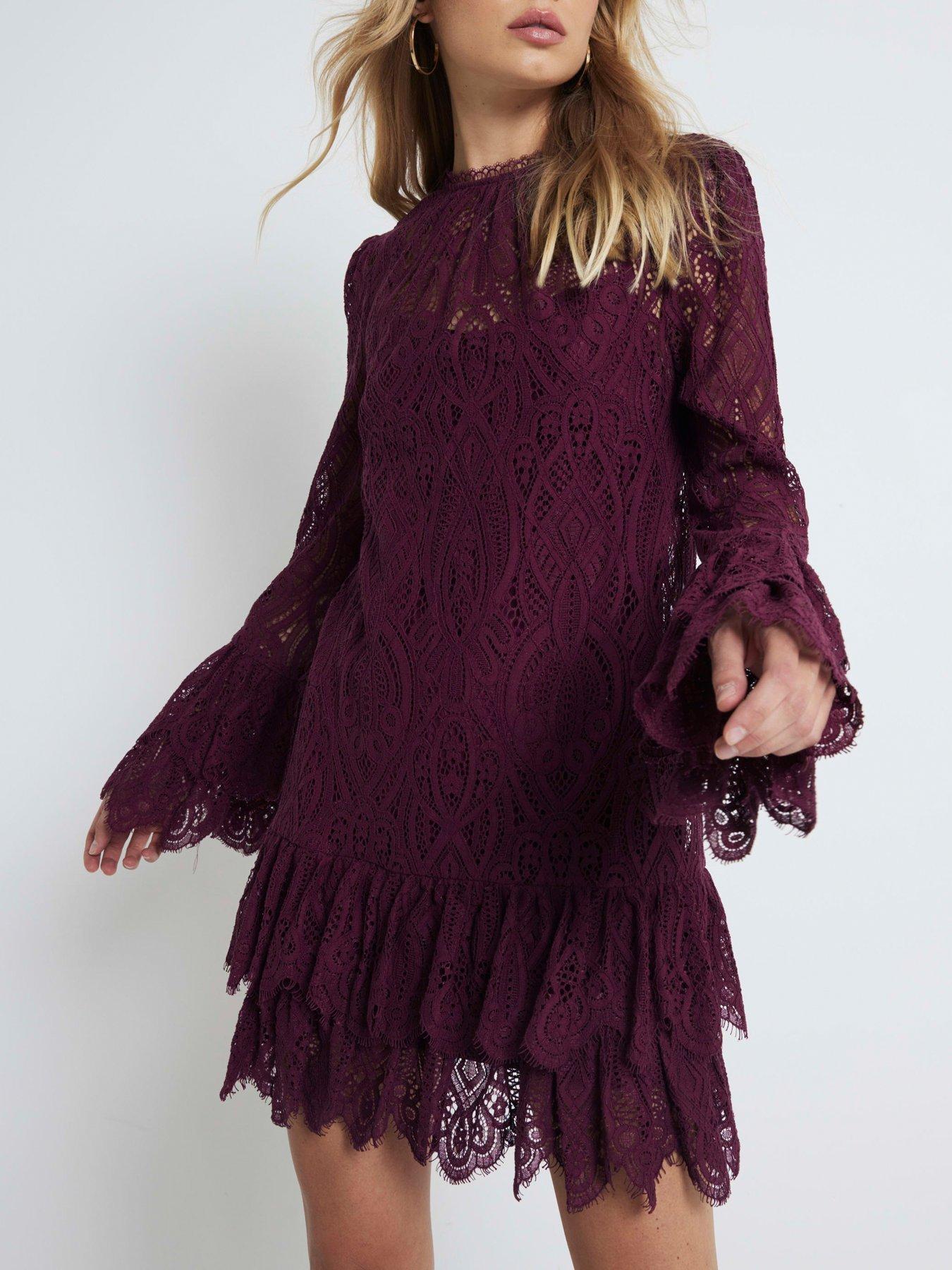 river-island-lace-tiered-shift-dress-dark-redback