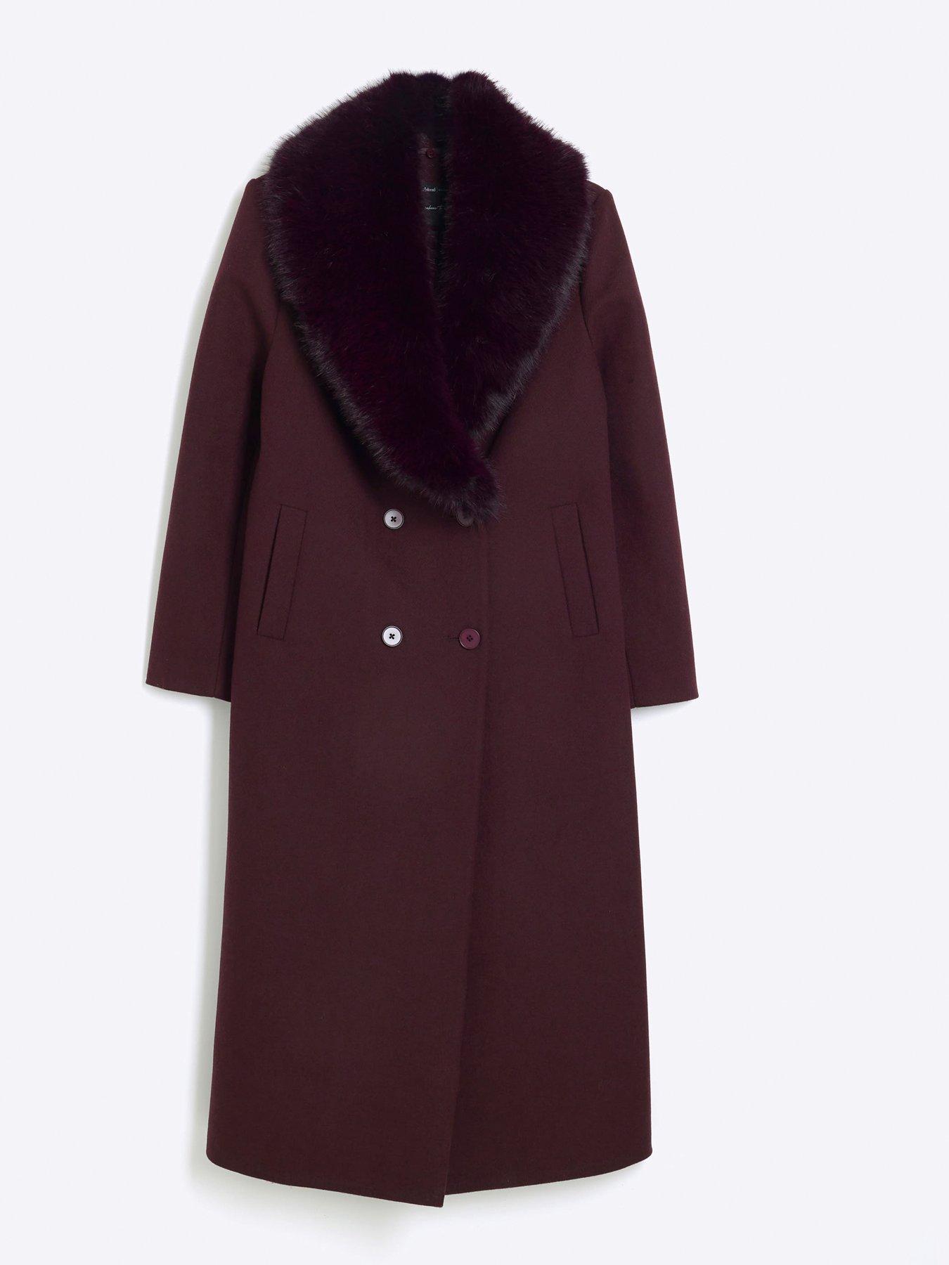 river-island-faux-fur-collar-db-coat-dark-reddetail