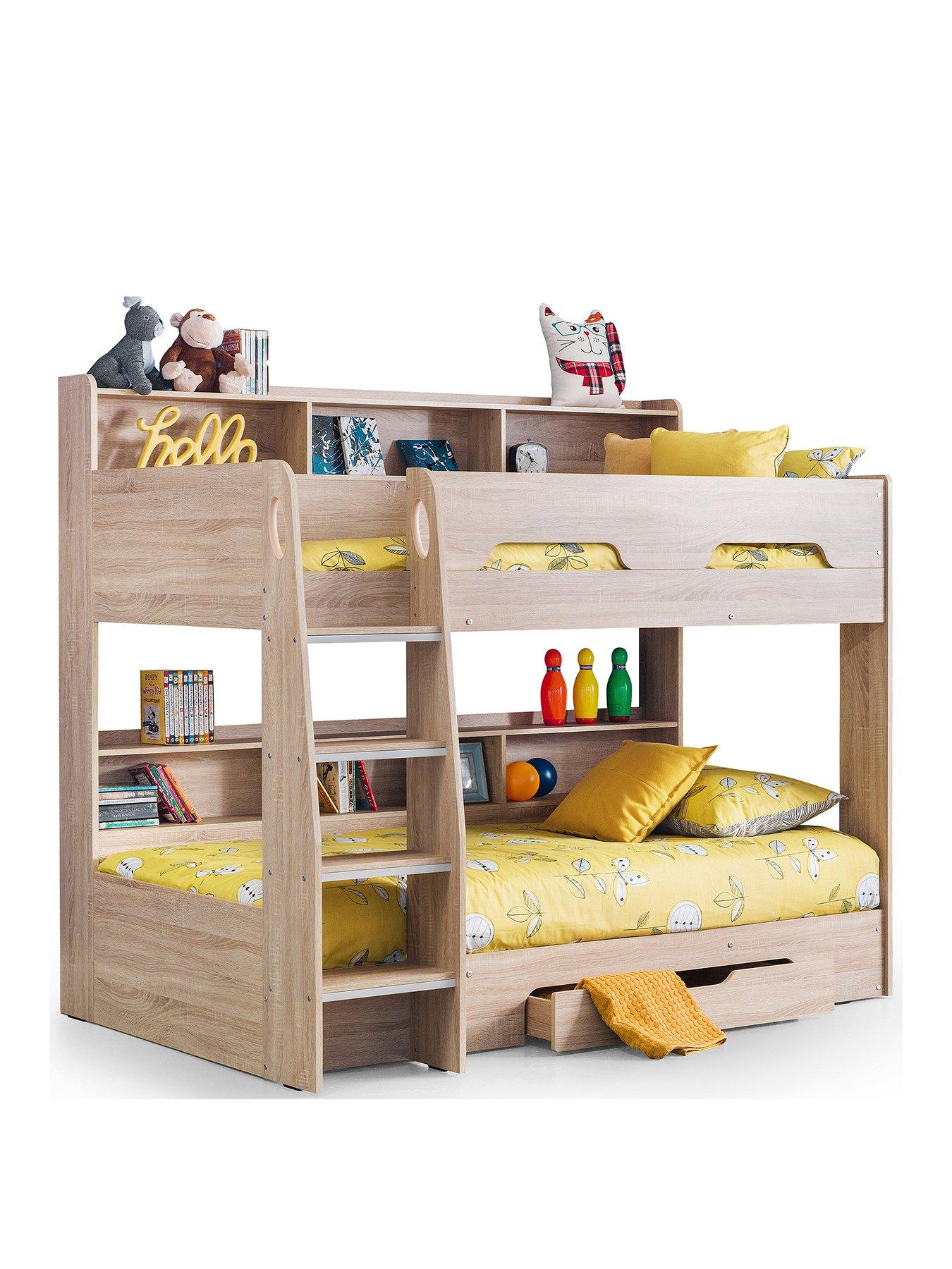 julian-bowen-riley-bunk-bed-with-spring-mattressesnbspoption-oakstillFront