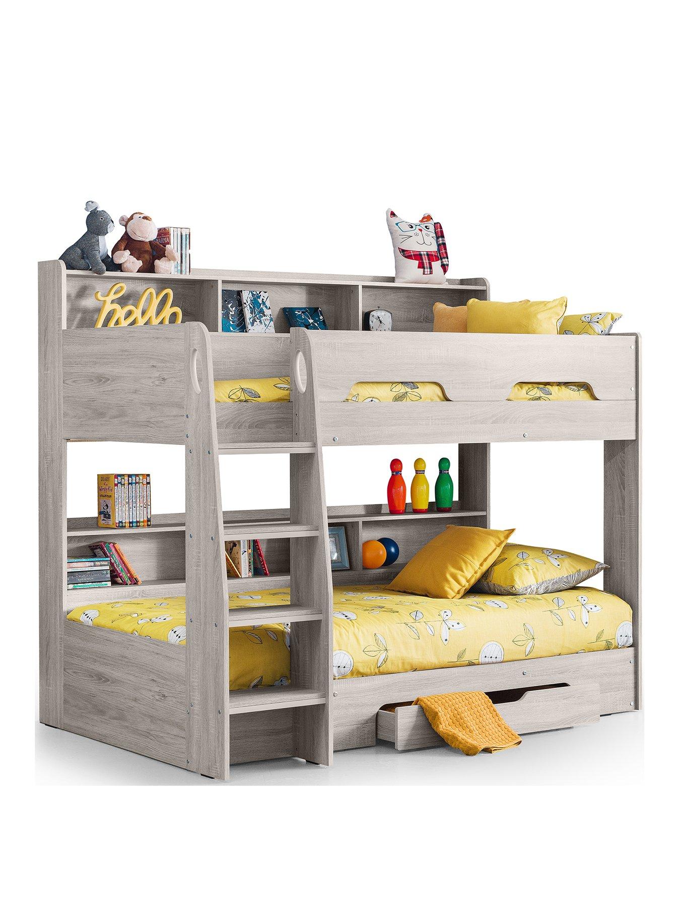 Image 2 of 7 of Julian Bowen Riley Bunk Bed with Spring Mattresses&nbsp;Option - Grey&nbsp;Oak