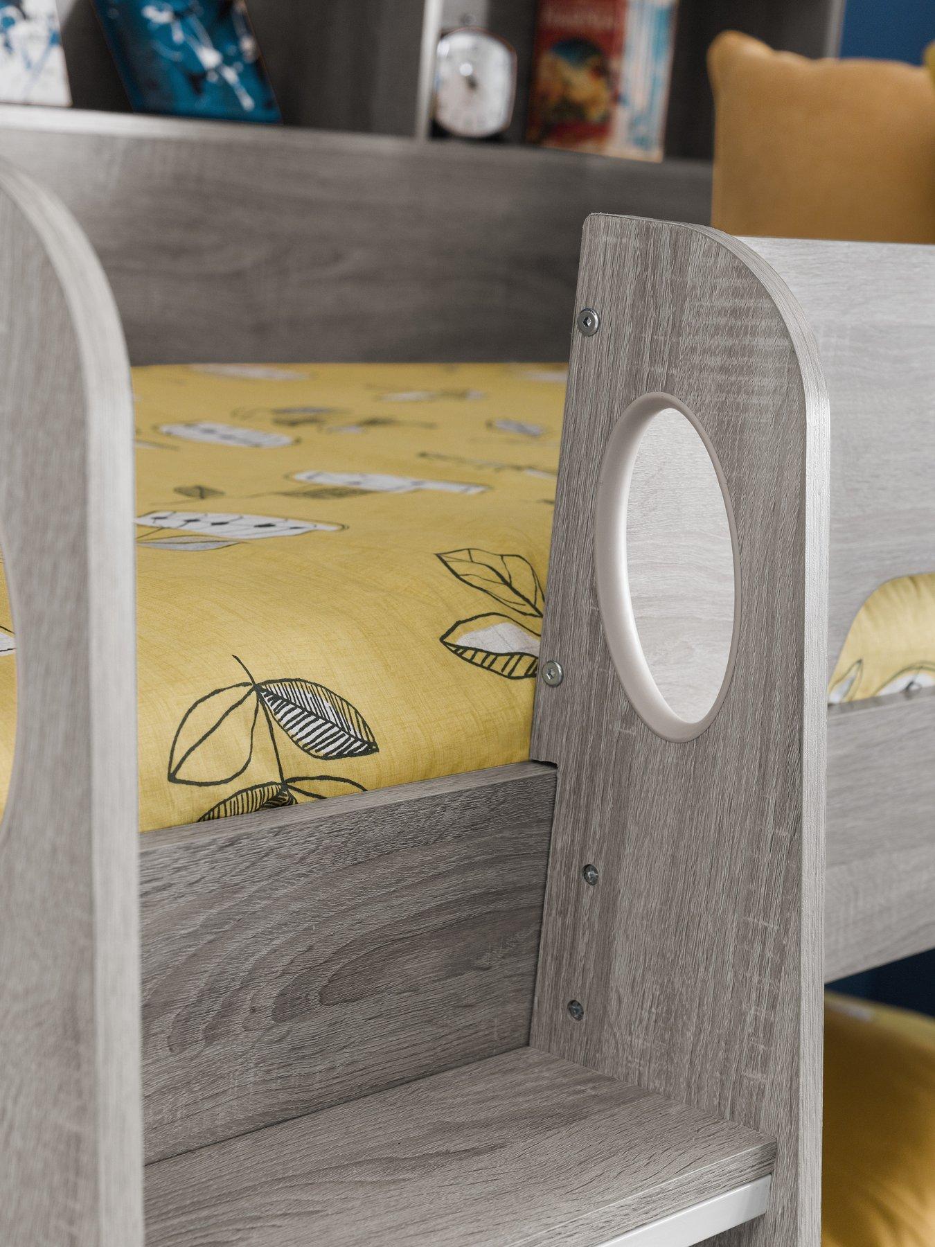 Image 3 of 7 of Julian Bowen Riley Bunk Bed with Spring Mattresses&nbsp;Option - Grey&nbsp;Oak