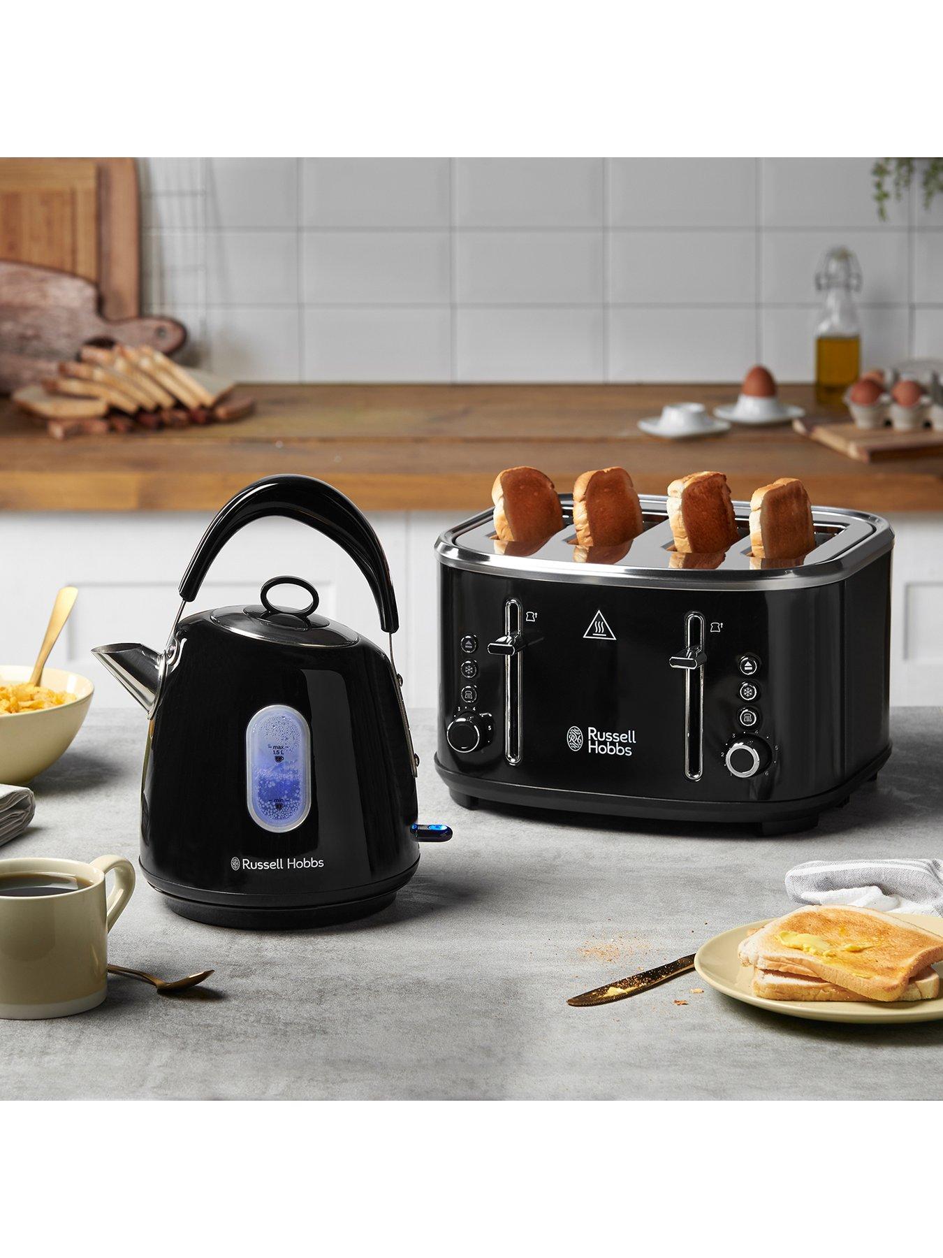 Image 2 of 7 of Russell Hobbs Stylevia Kettle &amp; Toaster Bundle - Black