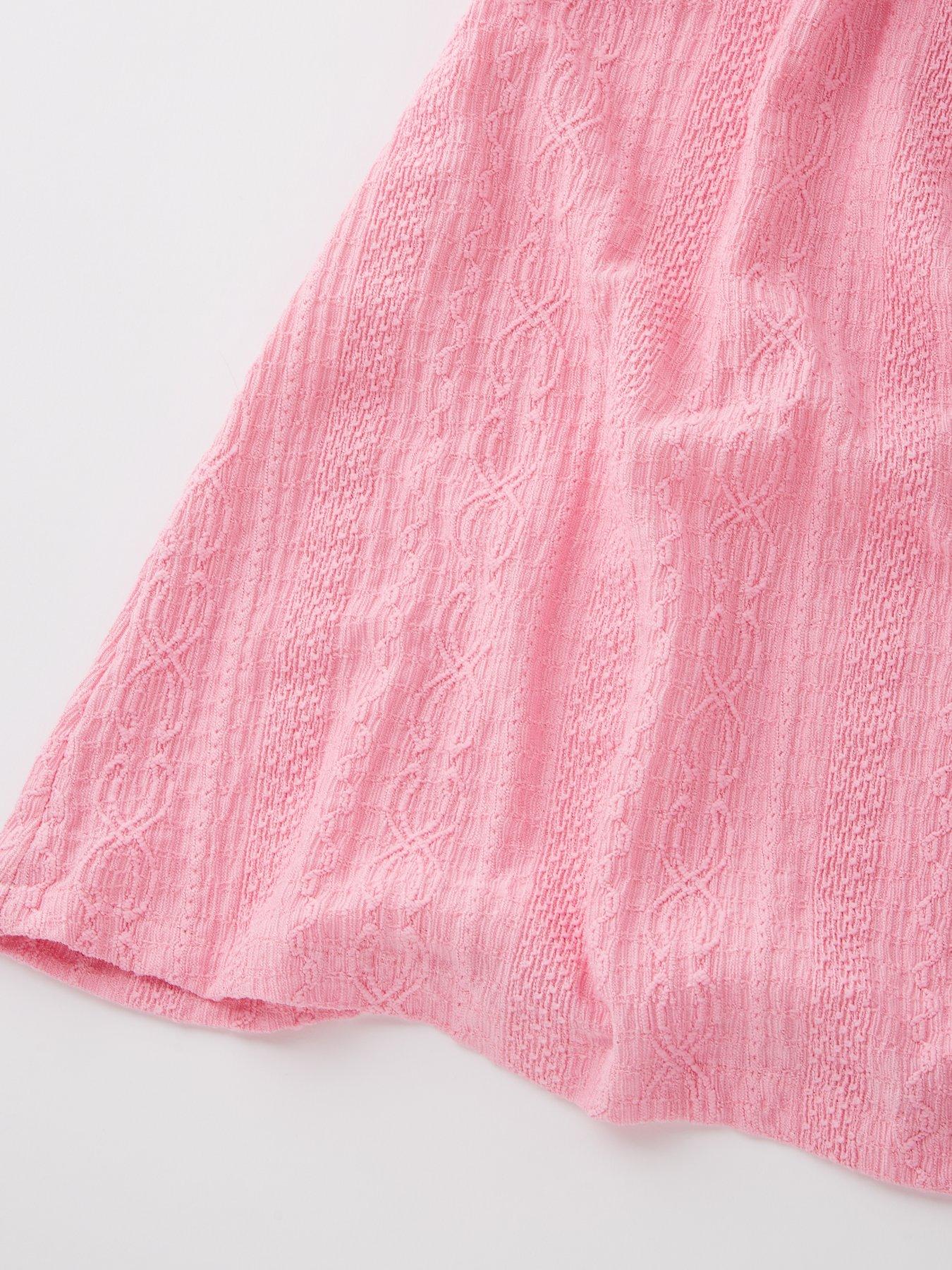Image 4 of 4 of V by Very Girls Frill Textured Dress - Multi