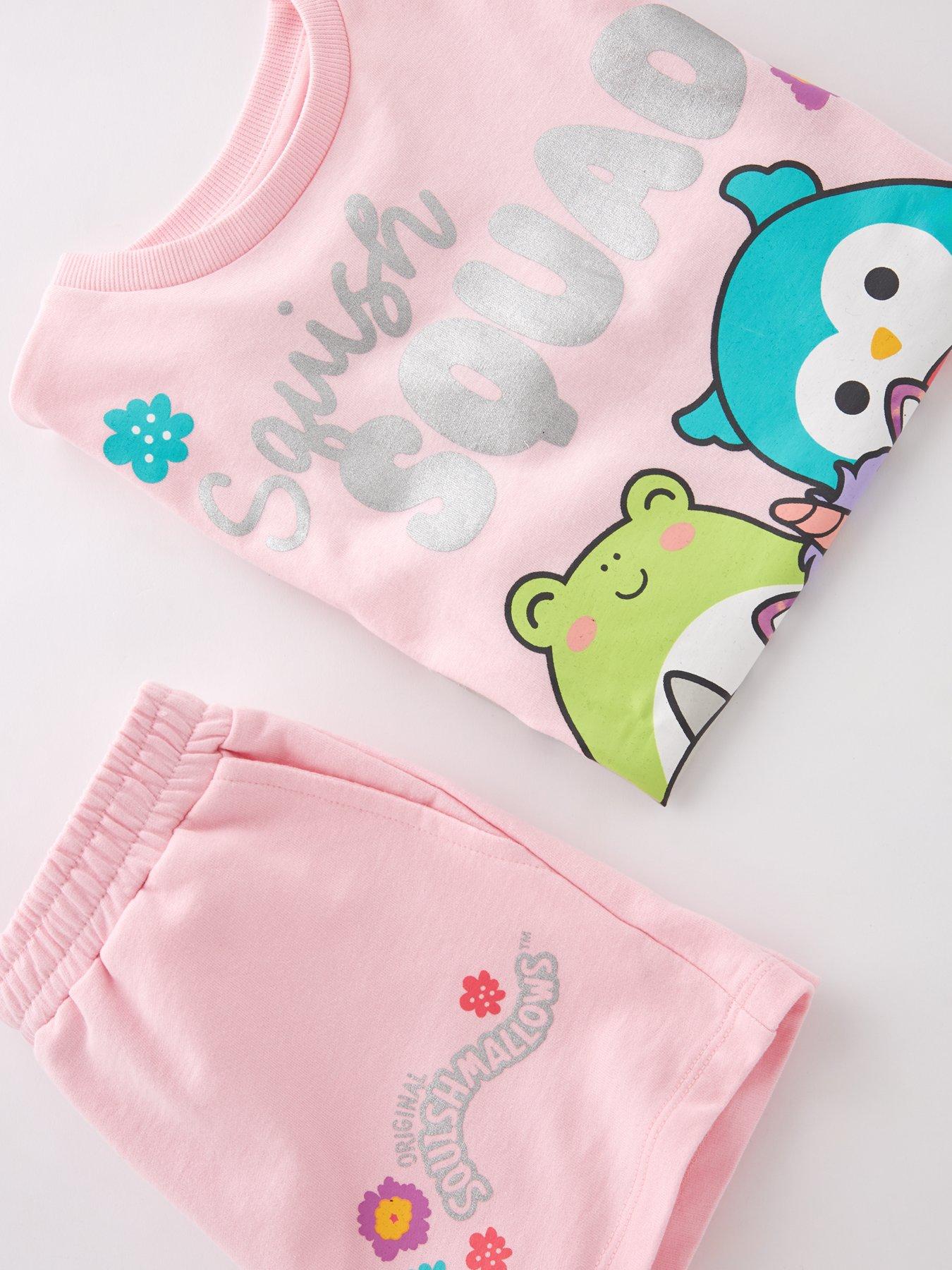 Image 5 of 5 of Squishmallows Squishmallow Short Sleeve Top And Short Set - Pink