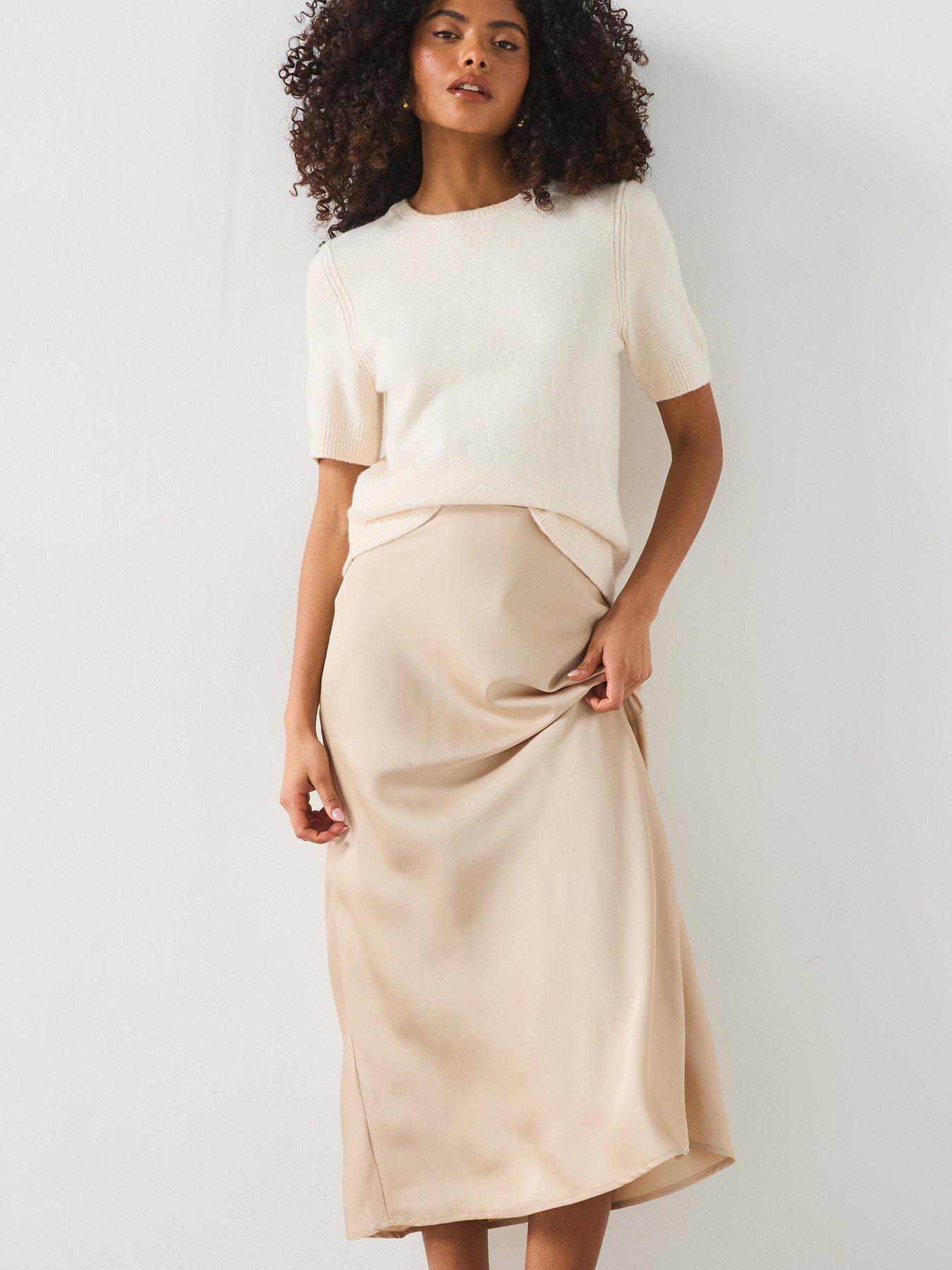 vila-satin-midi-skirt-beigedetail