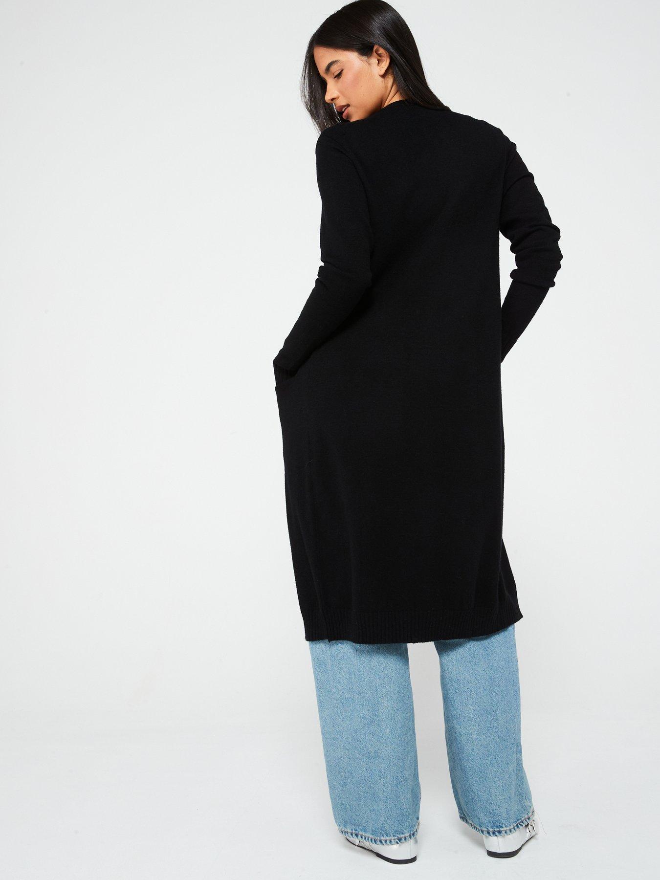 vila-longline-cardigan-blackstillFront