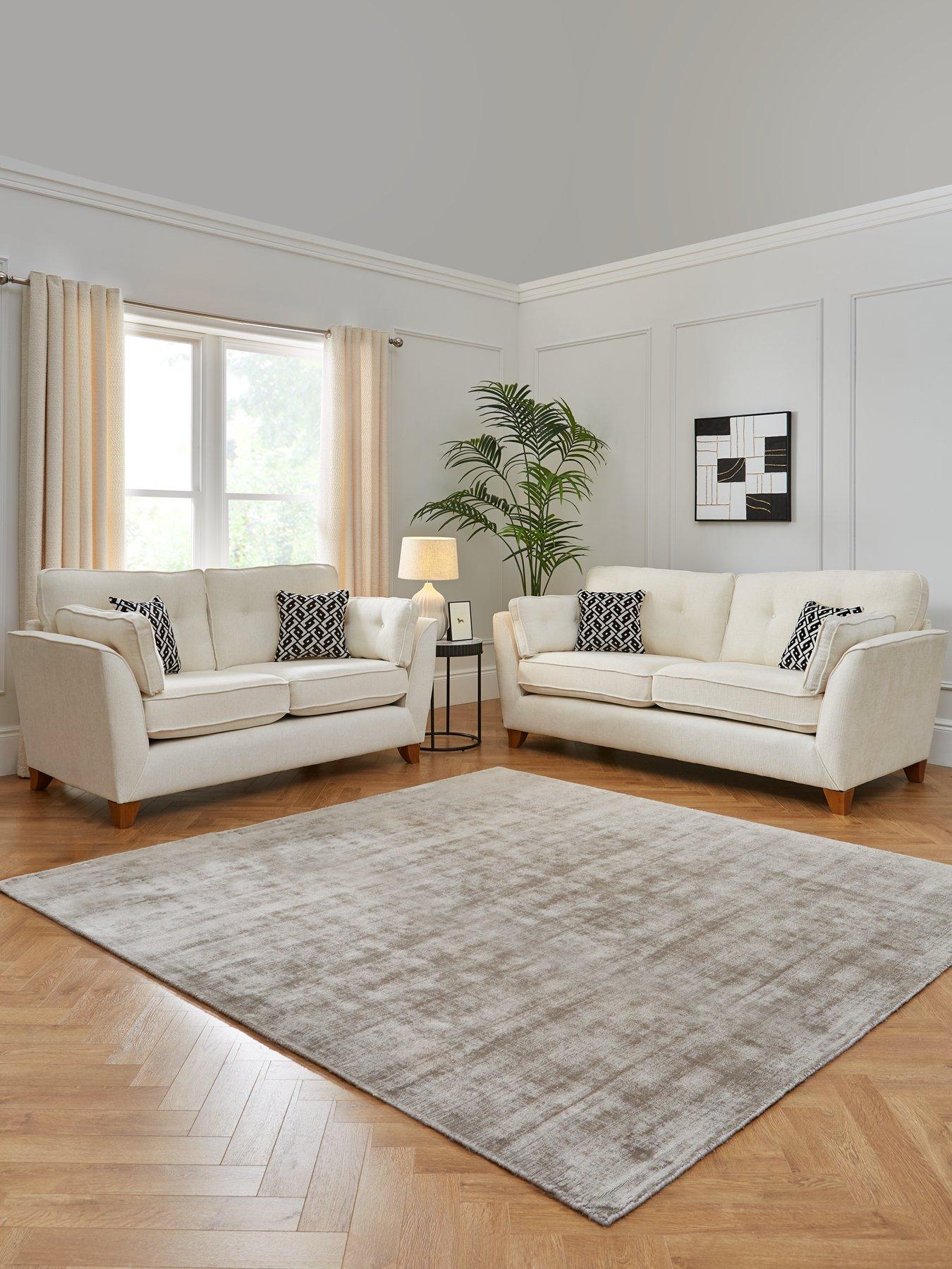 Very Home Cullen 3 + 2 Seater Standard Back Fabric Sofa Set (Buy  &  SAVE!) - Made in the UK