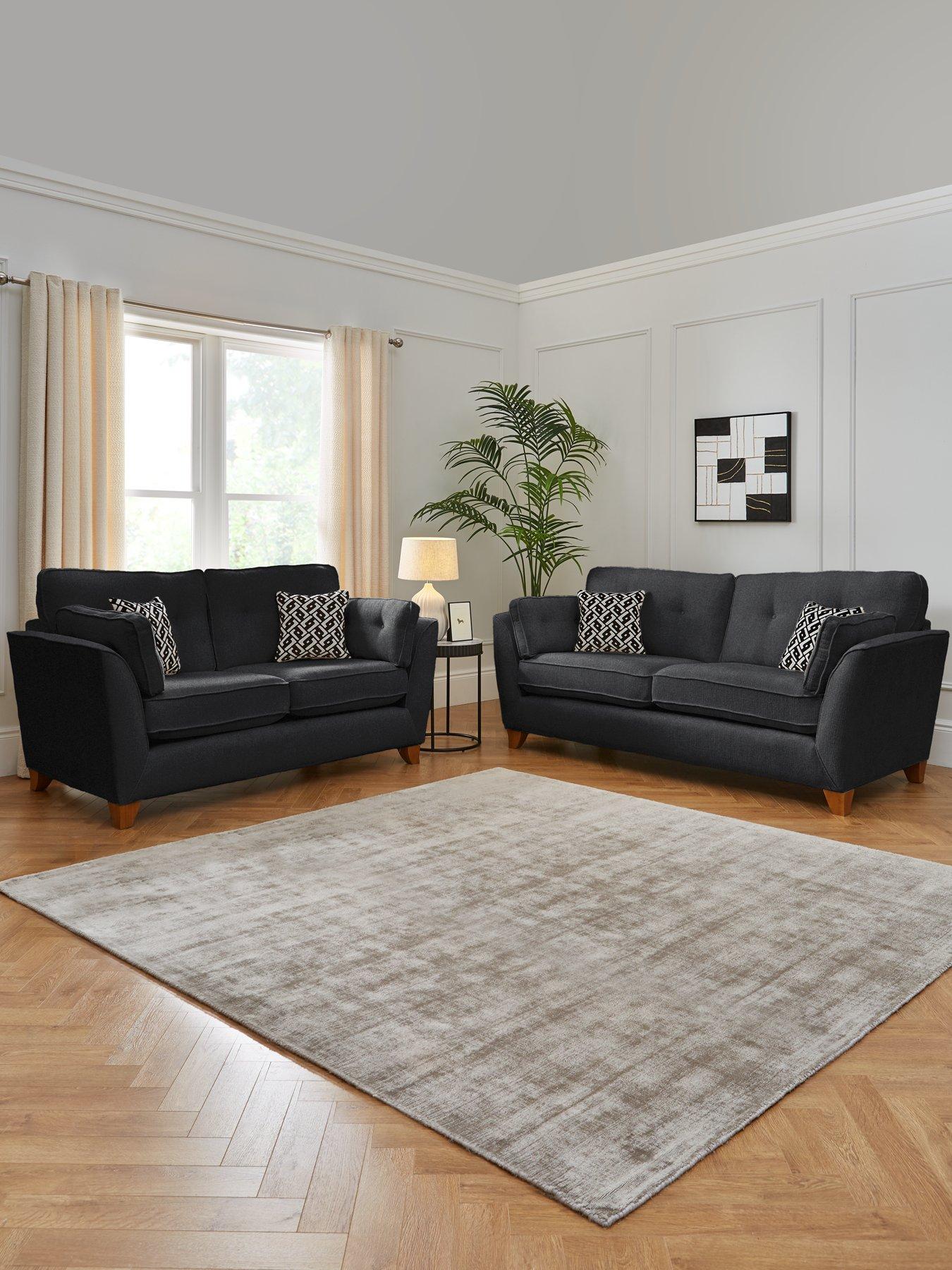 Very Home Cullen 3 + 2 Seater Standard Back Fabric Sofa Set (Buy  &  SAVE!) - Made in the UK