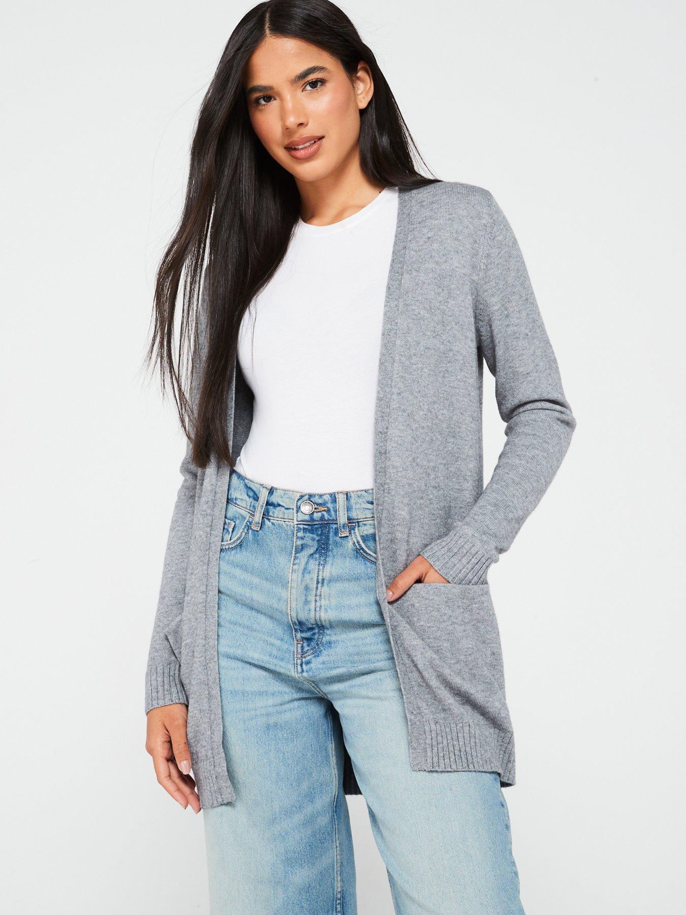 vila-longline-cardigan-grey