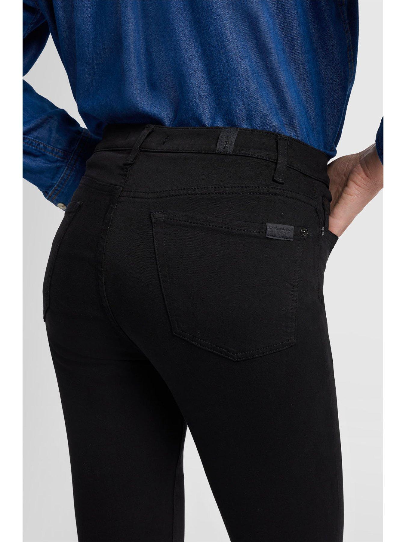 Image 3 of 4 of 7 FOR ALL MANKIND High Waist Skinny Slim Fit Jeans - Black