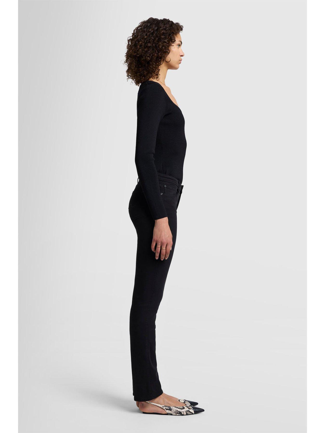 Image 5 of 5 of 7 FOR ALL MANKIND Kimmie Straight Bair Fit Jeans - Black