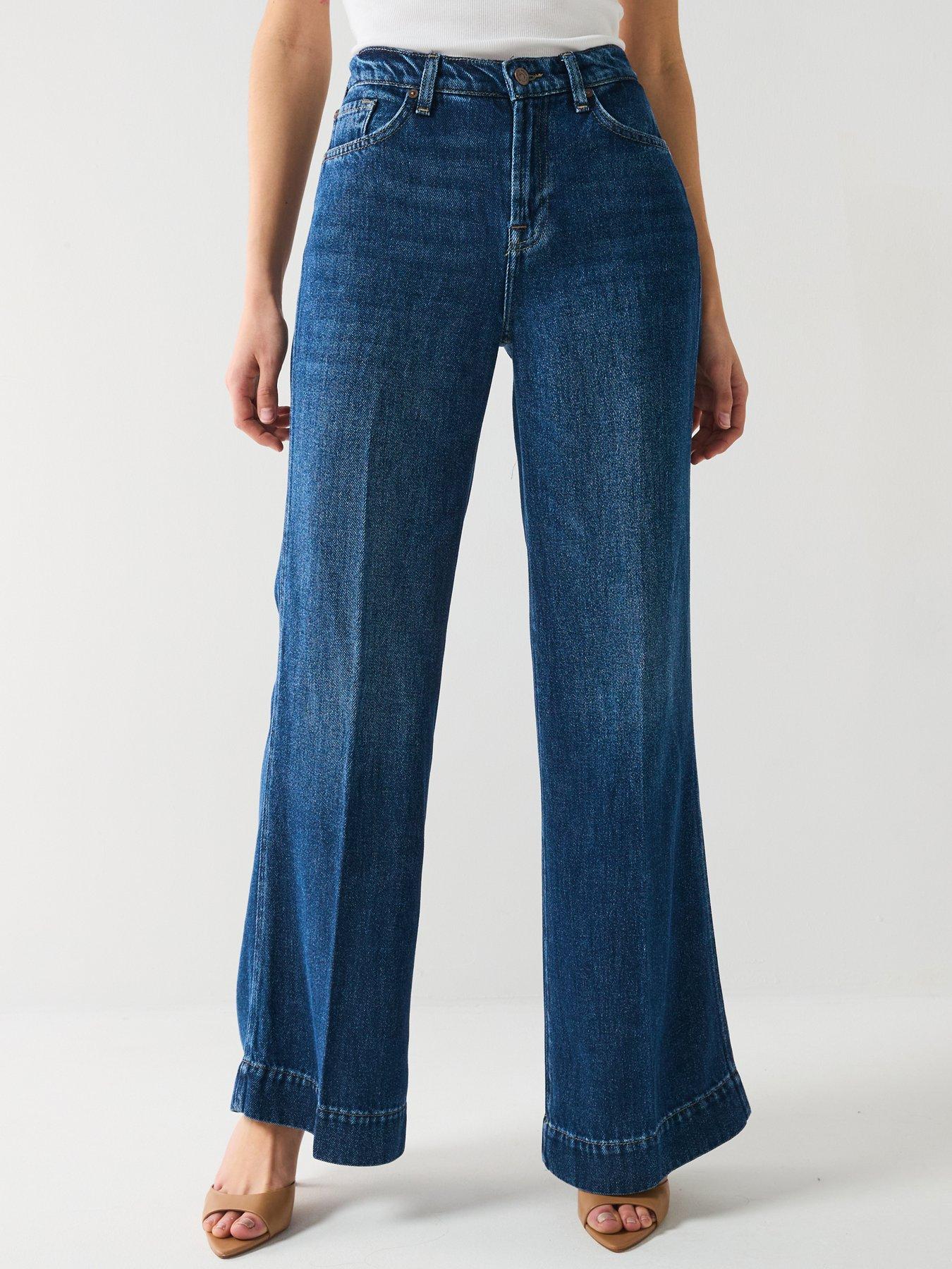 7 FOR ALL MANKIND Modern Dojo Tailorless Wide Leg Jean - Mid Wash