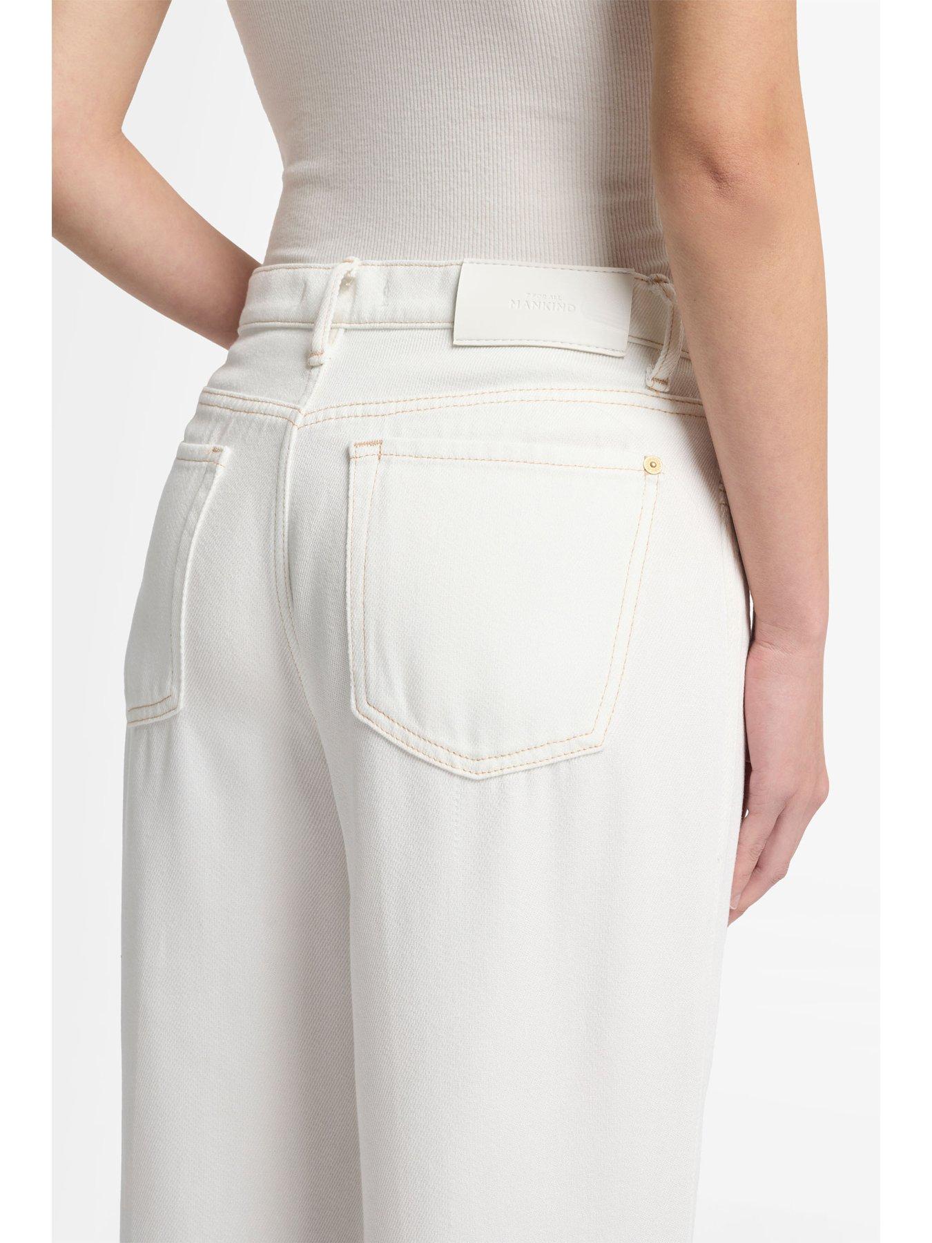 Image 3 of 6 of 7 FOR ALL MANKIND Modern Dojo Tailorless Blanc Wide Leg Jean - White