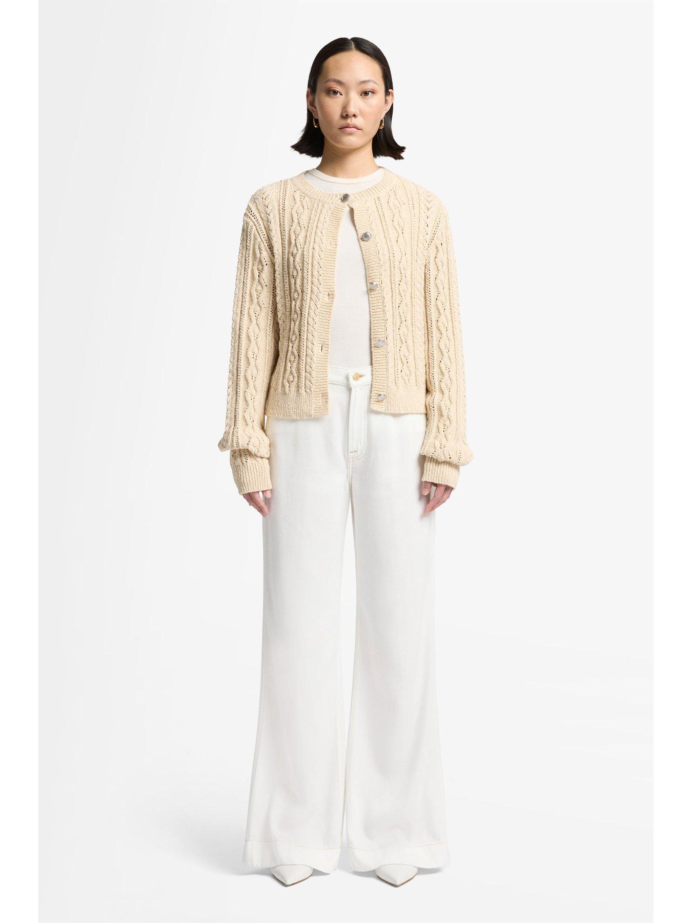 Image 4 of 6 of 7 FOR ALL MANKIND Modern Dojo Tailorless Blanc Wide Leg Jean - White