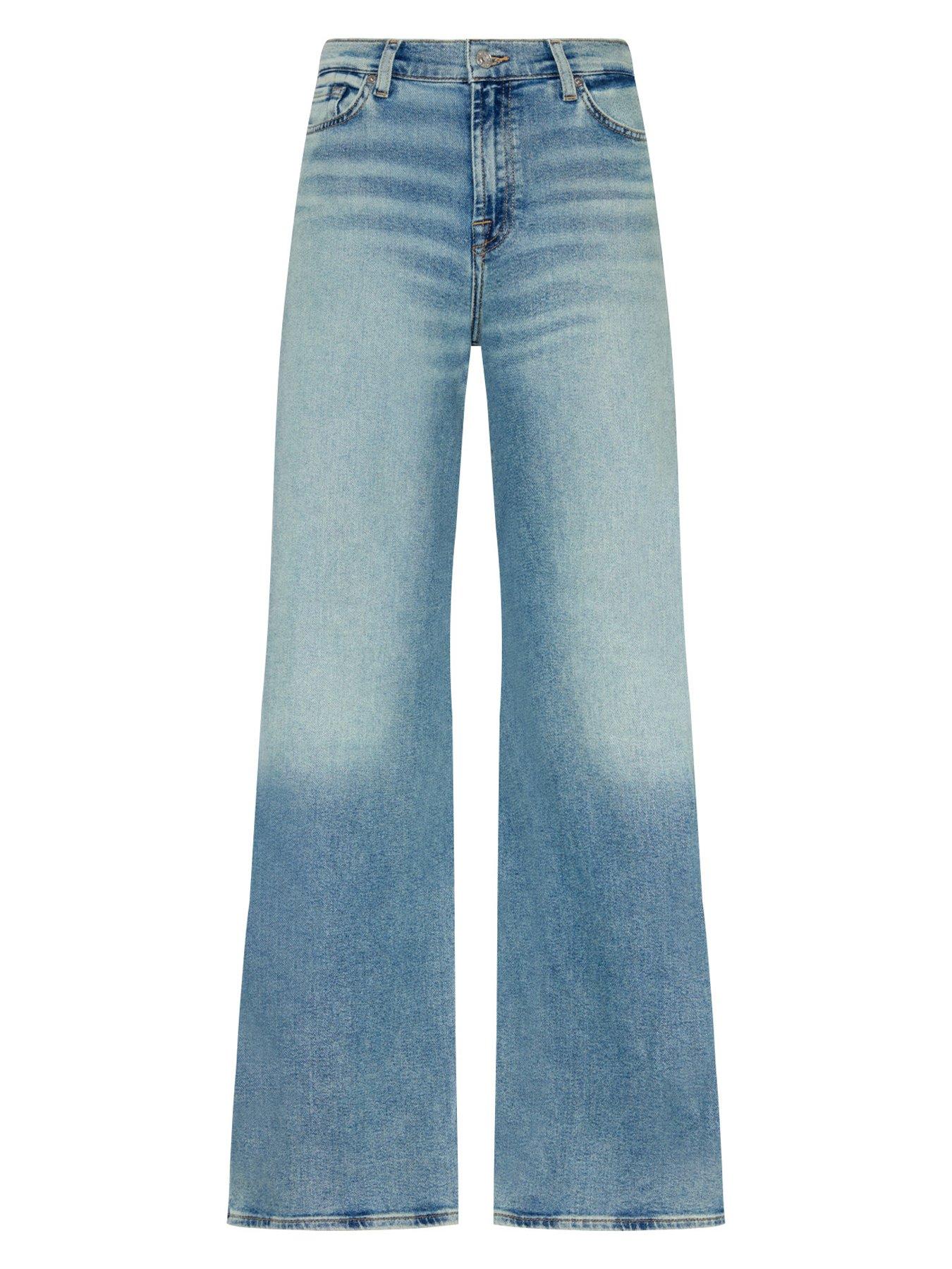 Image 6 of 6 of 7 FOR ALL MANKIND Lotta Amuse Me Wide Leg Jean - Light Blue