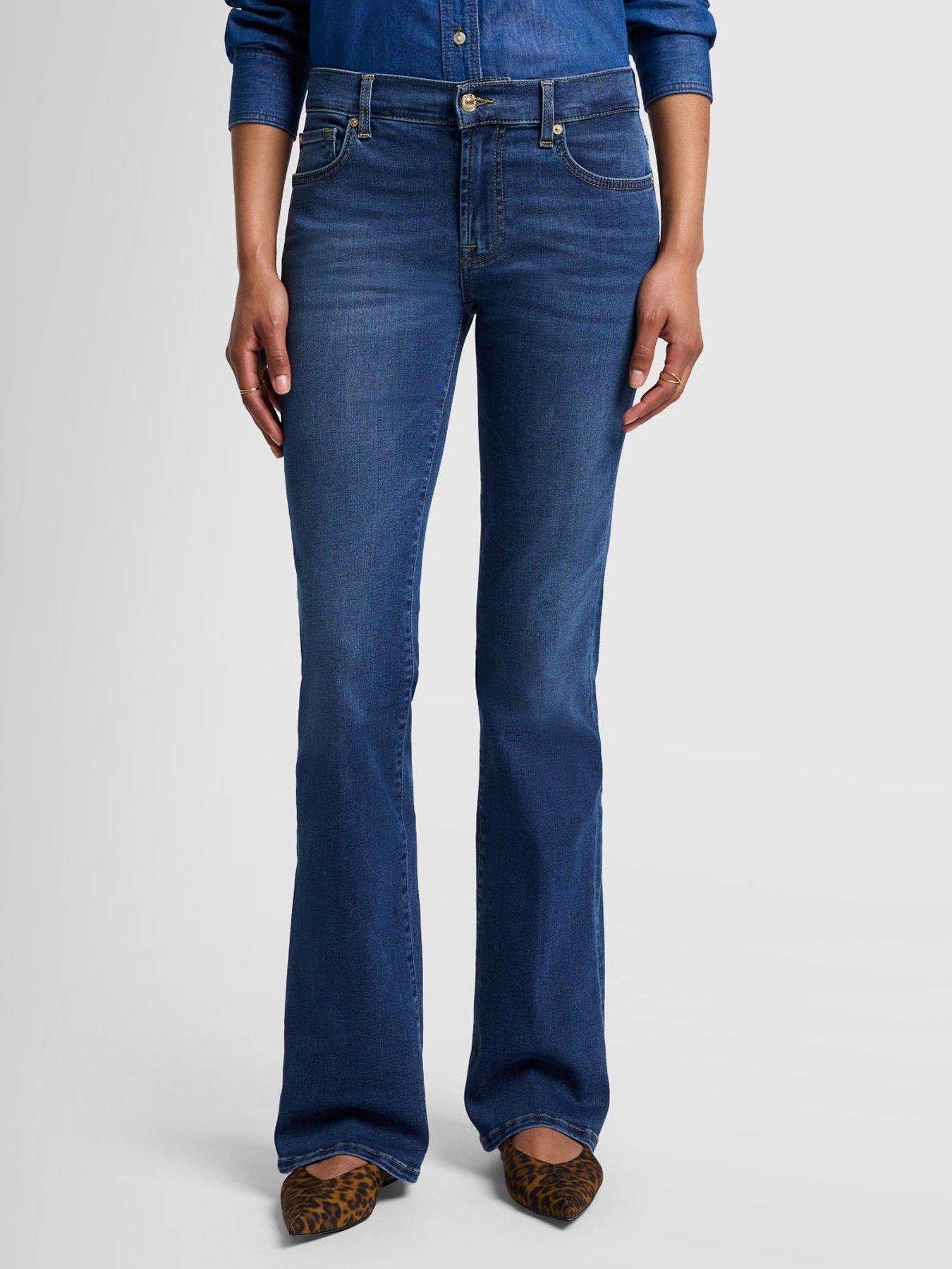 Image 1 of 5 of 7 FOR ALL MANKIND Bootcut Fit Bair Duchess Jeans - Mid Blue