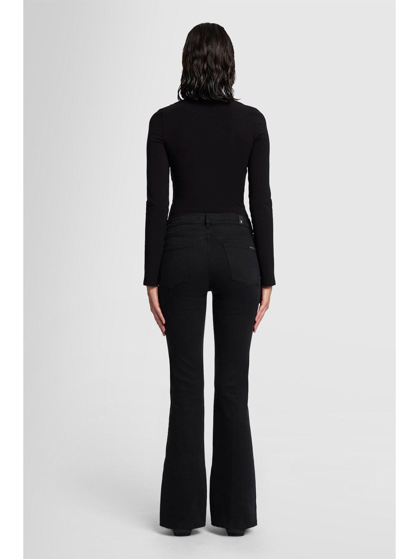 Image 4 of 5 of 7 FOR ALL MANKIND Bootcut Tailorless Bair Jeans With Side Splits - Black
