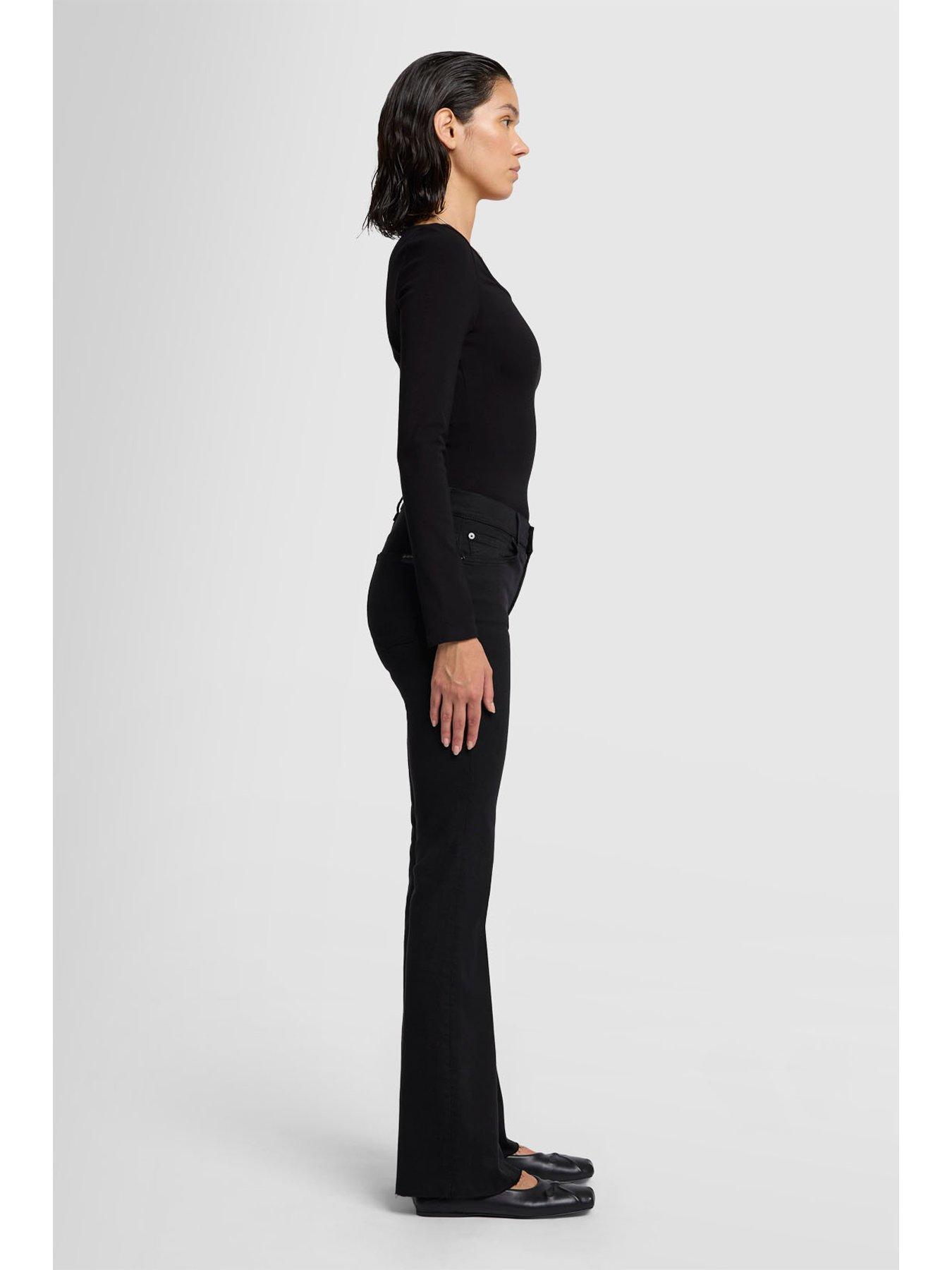 Image 5 of 5 of 7 FOR ALL MANKIND Bootcut Tailorless Bair Jeans With Side Splits - Black