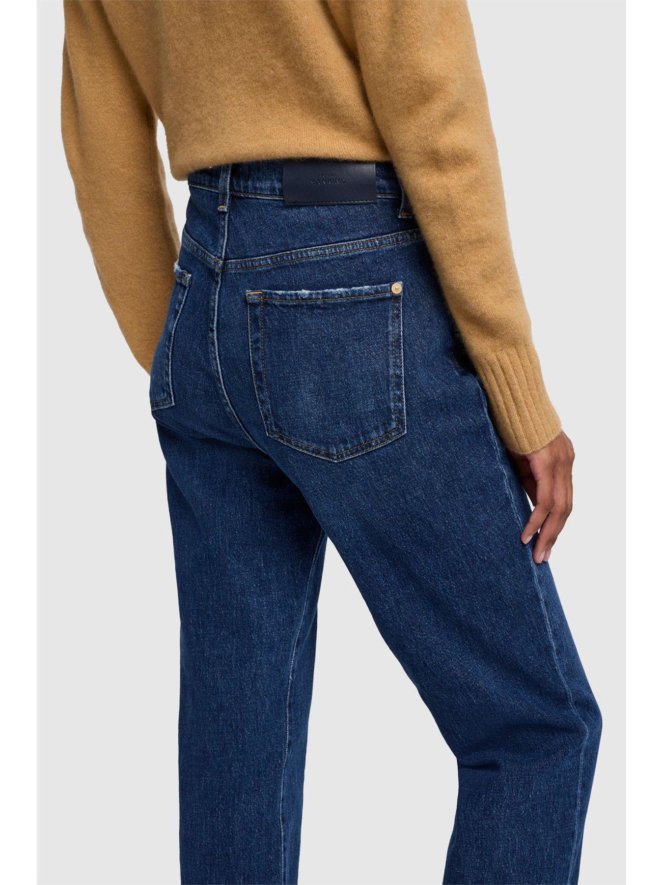 Image 3 of 6 of 7 FOR ALL MANKIND Logan Stovepipe Cropped Straight Jean - Dark Blue