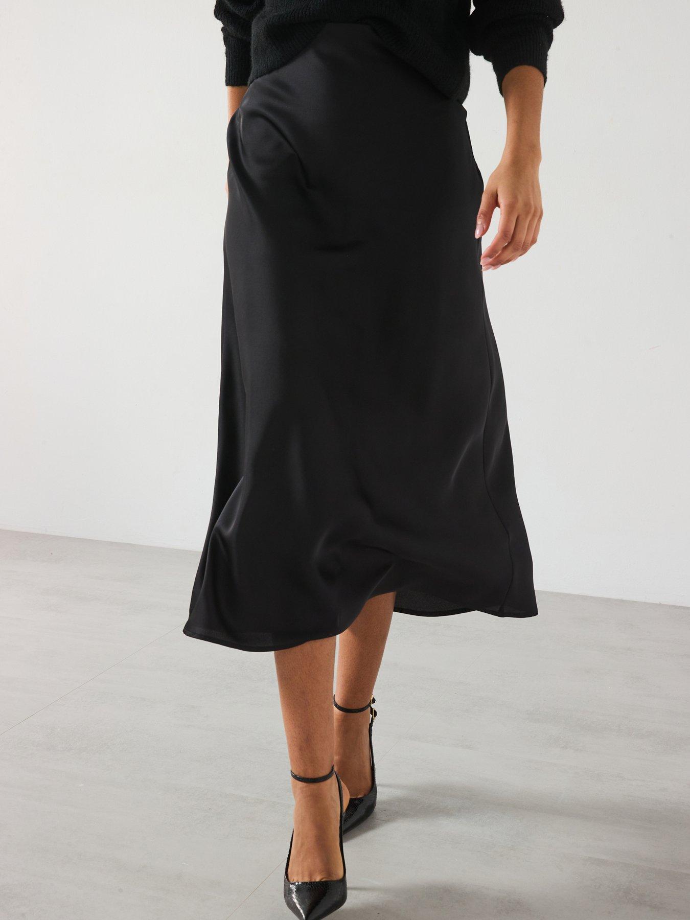 vila-satin-midi-skirt-black