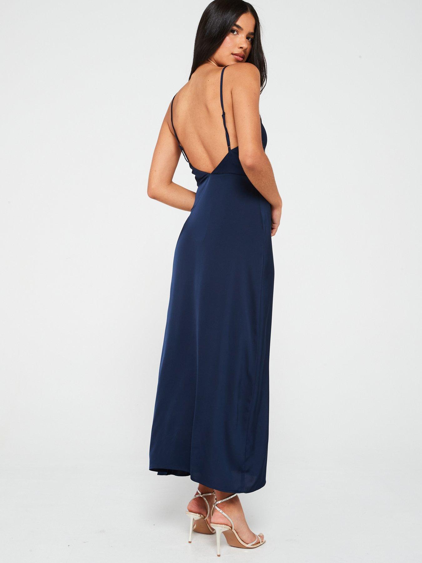 vila-strappy-midi-dress-bluestillFront