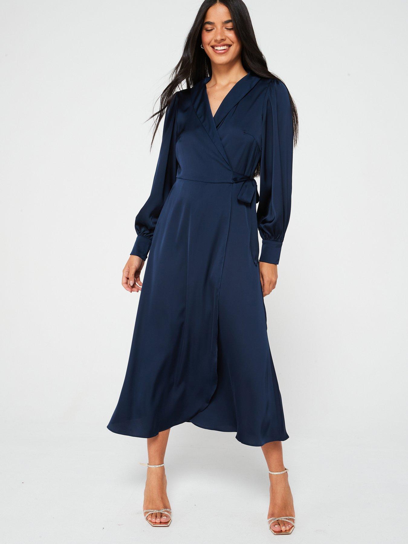 vila-long-sleeve-wrap-midi-dress-blue