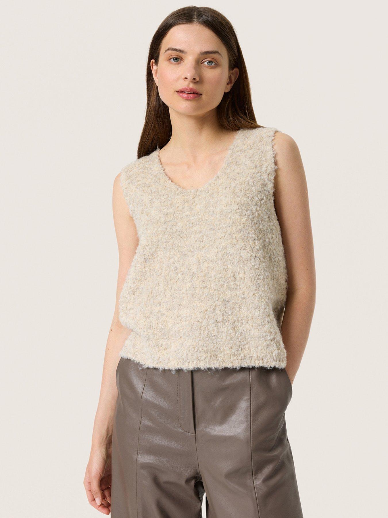 soaked-in-luxury-slvenessa-v-neck-fluffy-knit-waistcoat-neutral