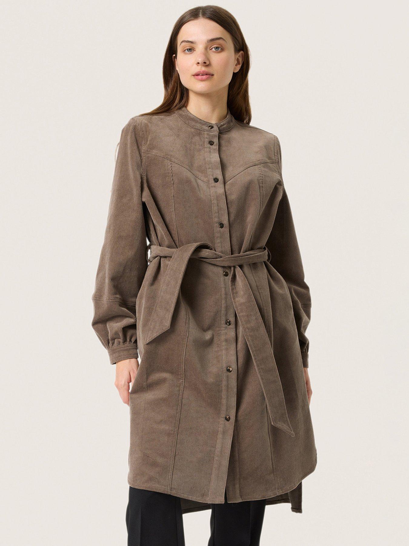 soaked-in-luxury-helle-corduroy-knee-length-shirt-dress-grey