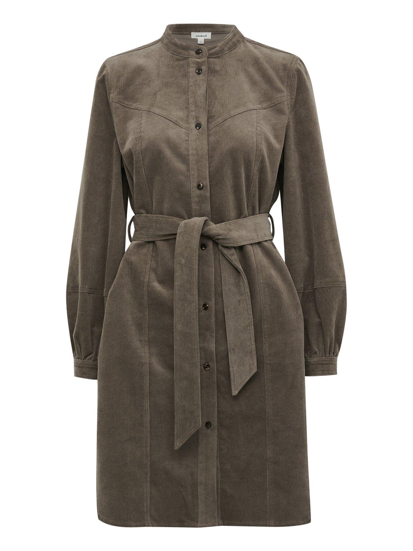 soaked-in-luxury-helle-corduroy-knee-length-shirt-dress-greydetail