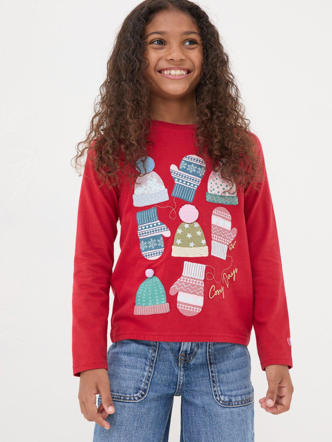 fatface-girls-christmas-long-sleeve-t-shirt-redstillFront