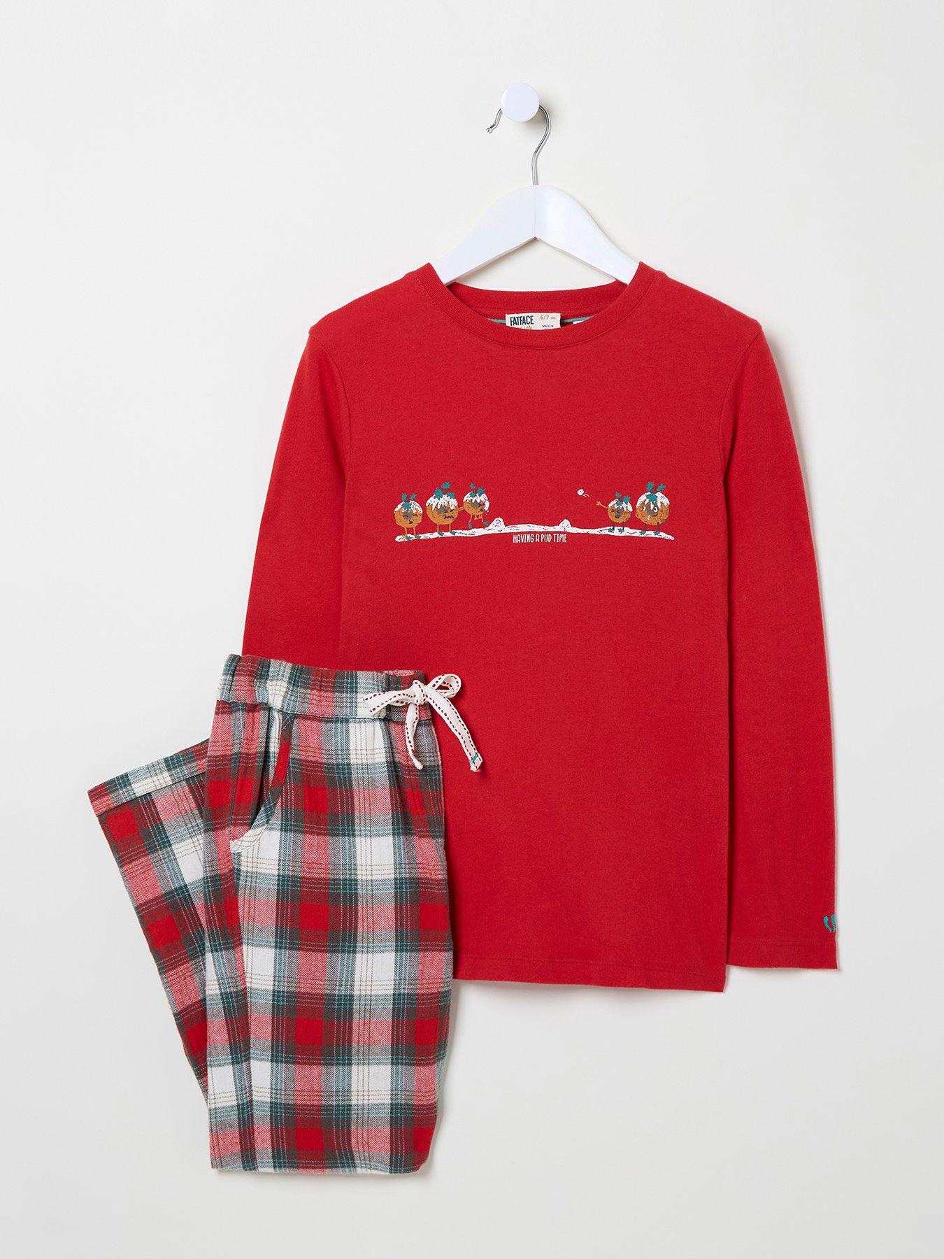 fatface-kids-family-christmas-check-pyjama-set-red