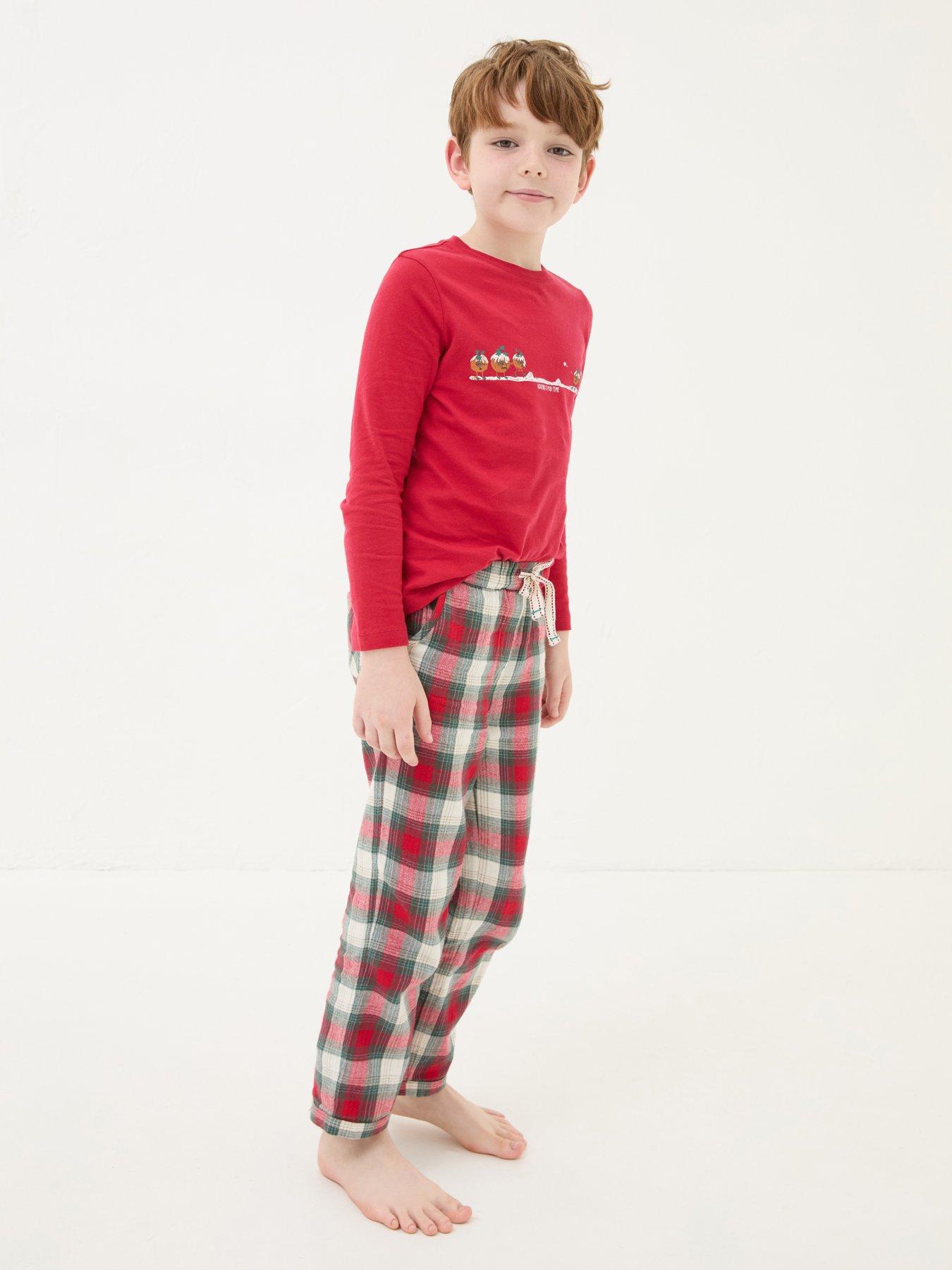 fatface-kids-family-christmas-check-pyjama-set-redstillFront